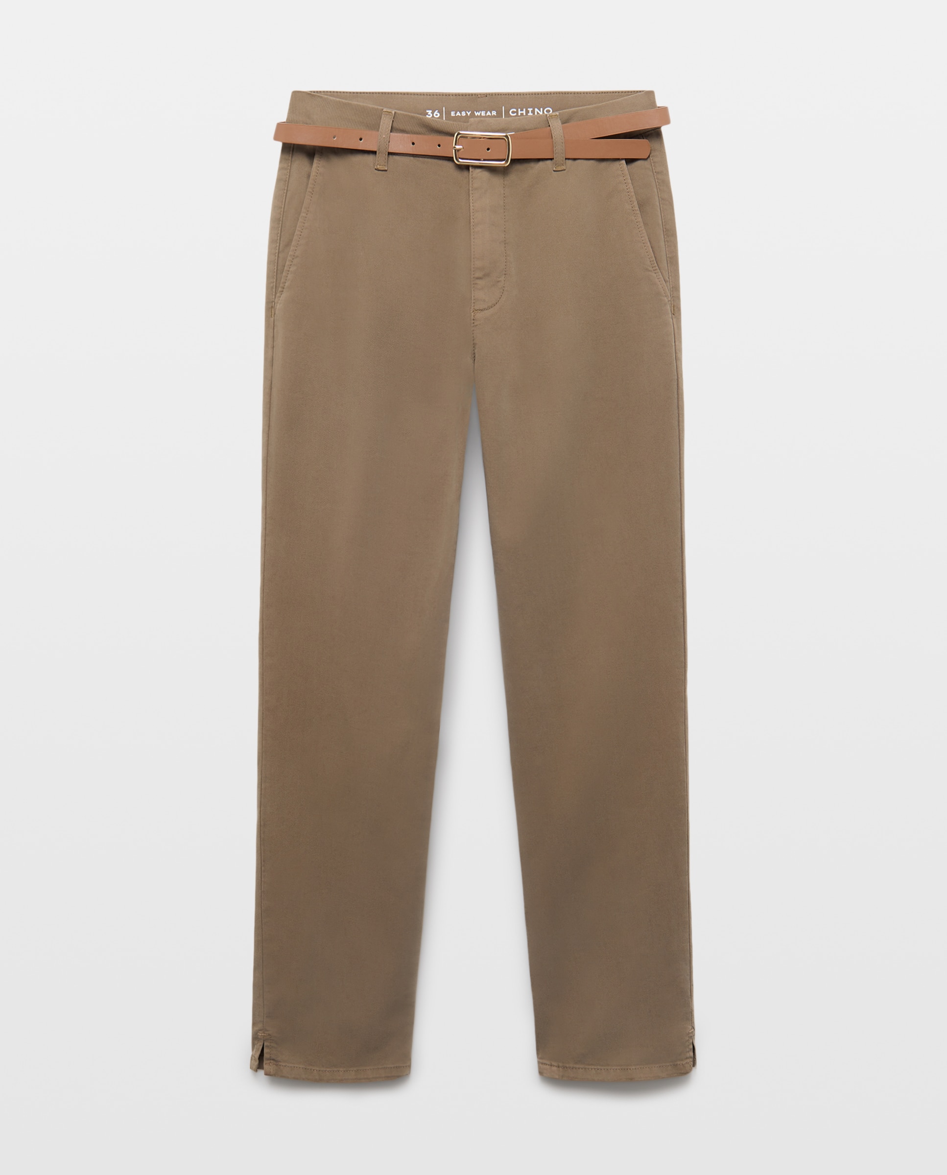 Imagen 4 de Pantalón chino de mujer con cinturón - Easy Wear - 520 Kaki 520 Kaki