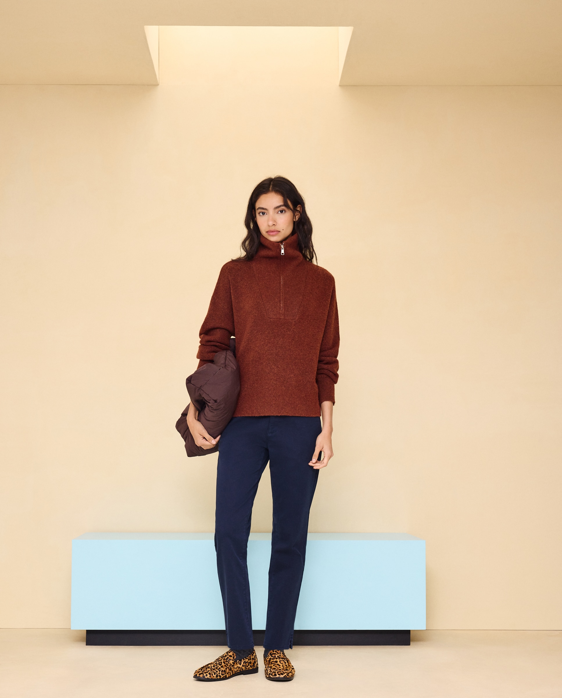 Imagen 1 de Pantalón chino de mujer con cinturón - Easy Wear - Azul marino Azul marino