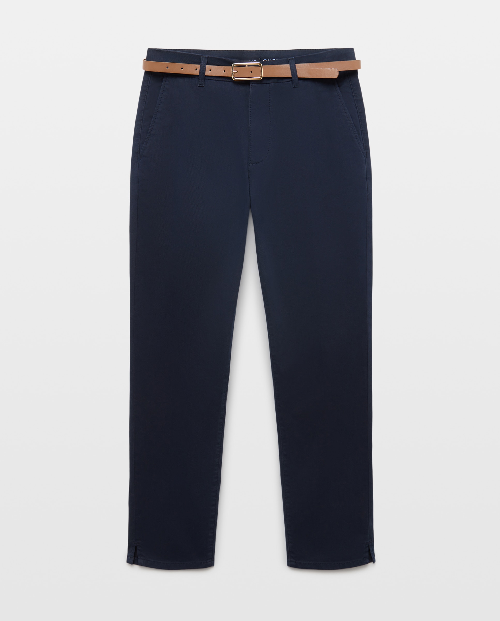 Imagen 4 de Pantalón chino de mujer con cinturón - Easy Wear - Azul marino Azul marino