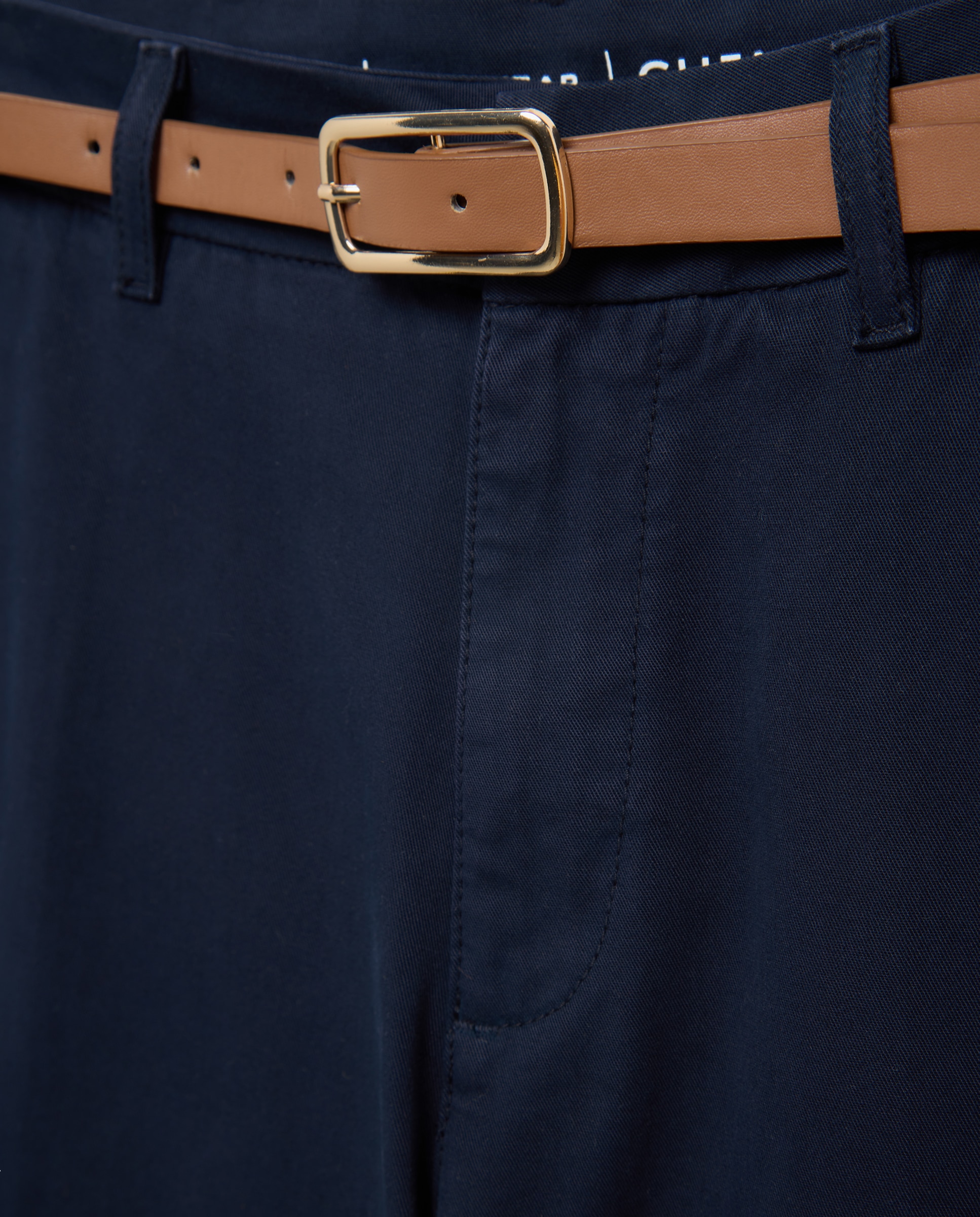 Imagen 5 de Pantalón chino de mujer con cinturón - Easy Wear - Azul marino Azul marino