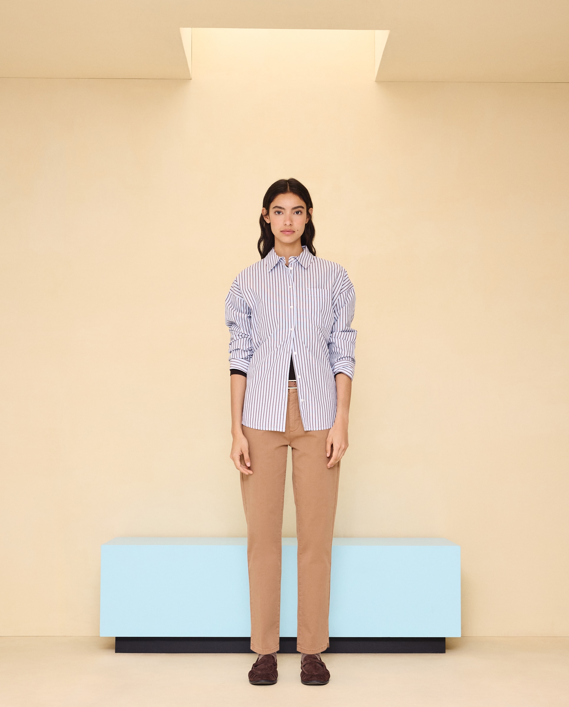 Imagen 1 de Pantalón chino de mujer con cinturón - Easy Wear - Beige Beige
