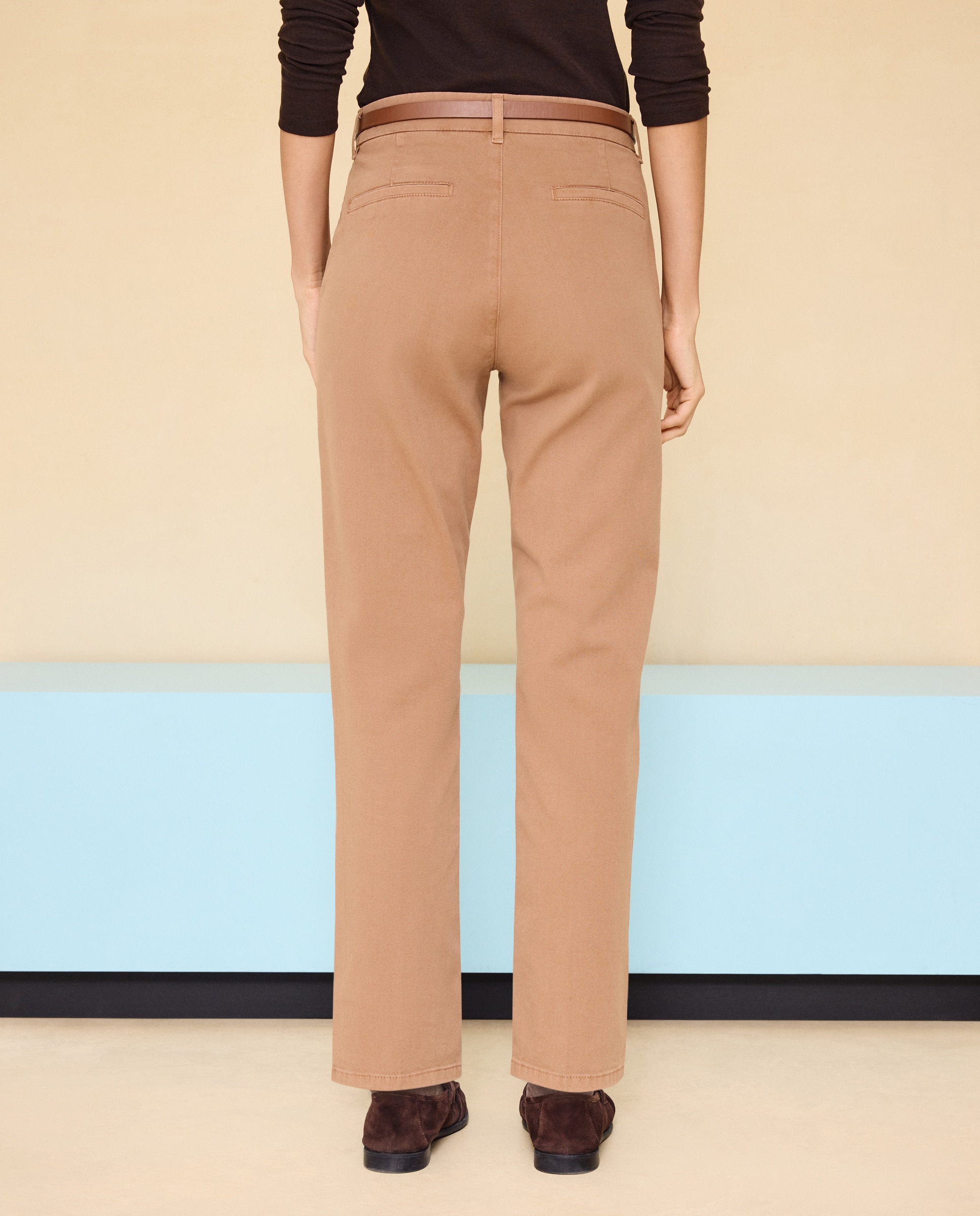 Imagen 3 de Pantalón chino de mujer con cinturón - Easy Wear - Beige Beige