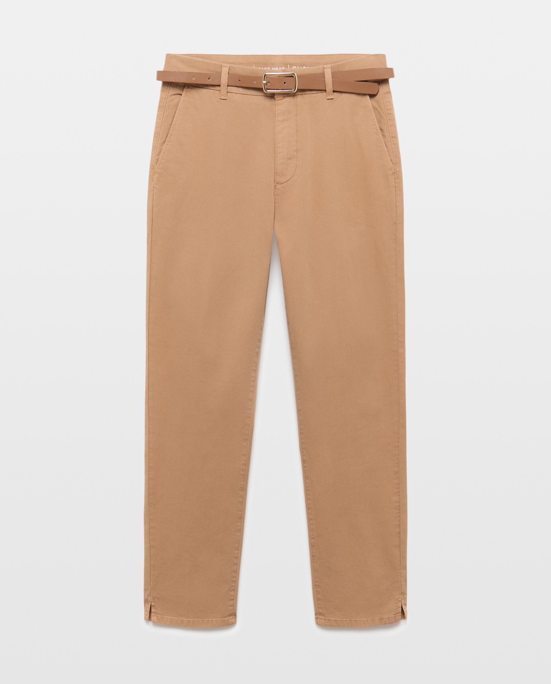 Imagen 4 de Pantalón chino de mujer con cinturón - Easy Wear - Beige Beige