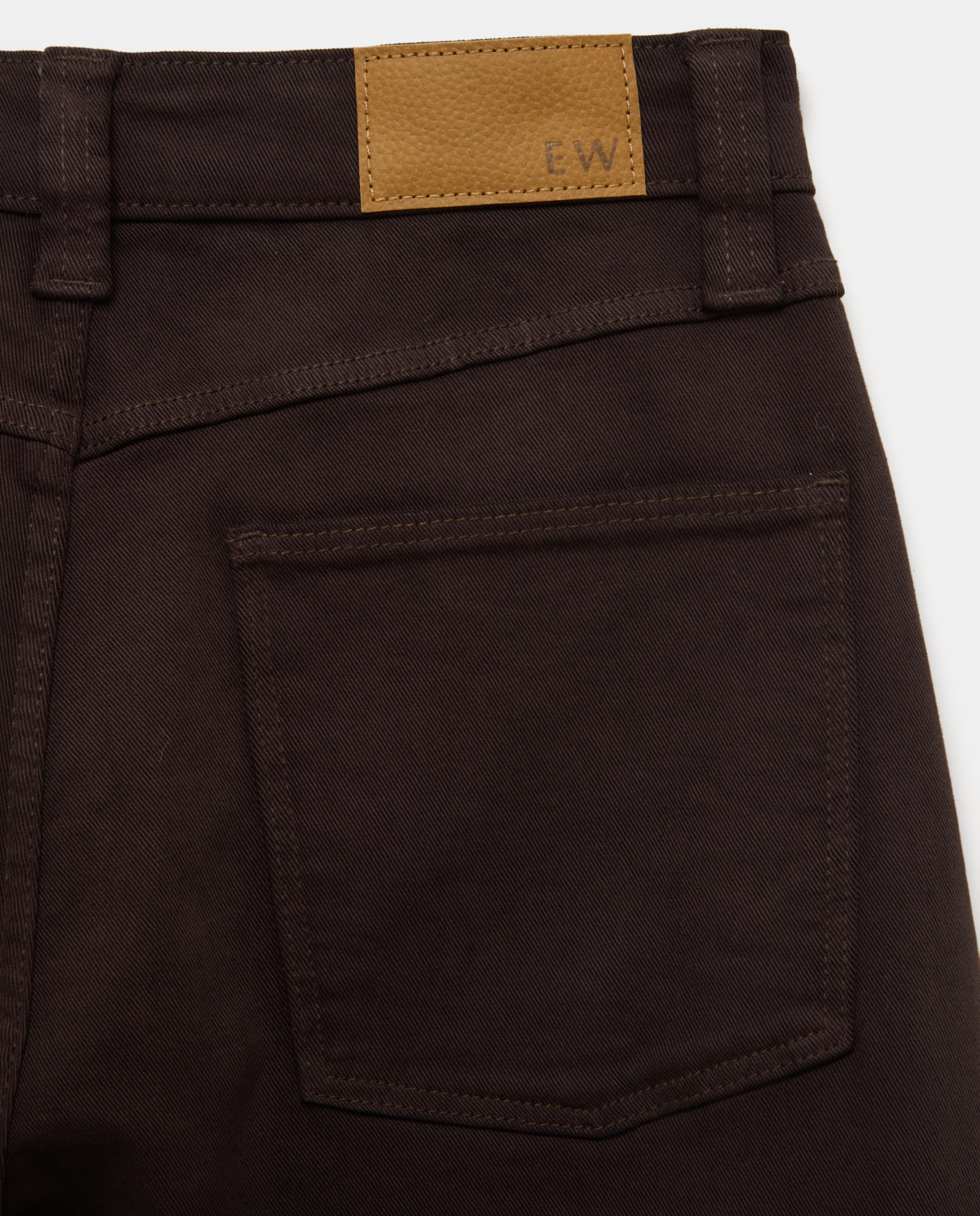 Pantalón denim de mujer barrel con tiro medio - Easy Wear - Marrón Marrón-5