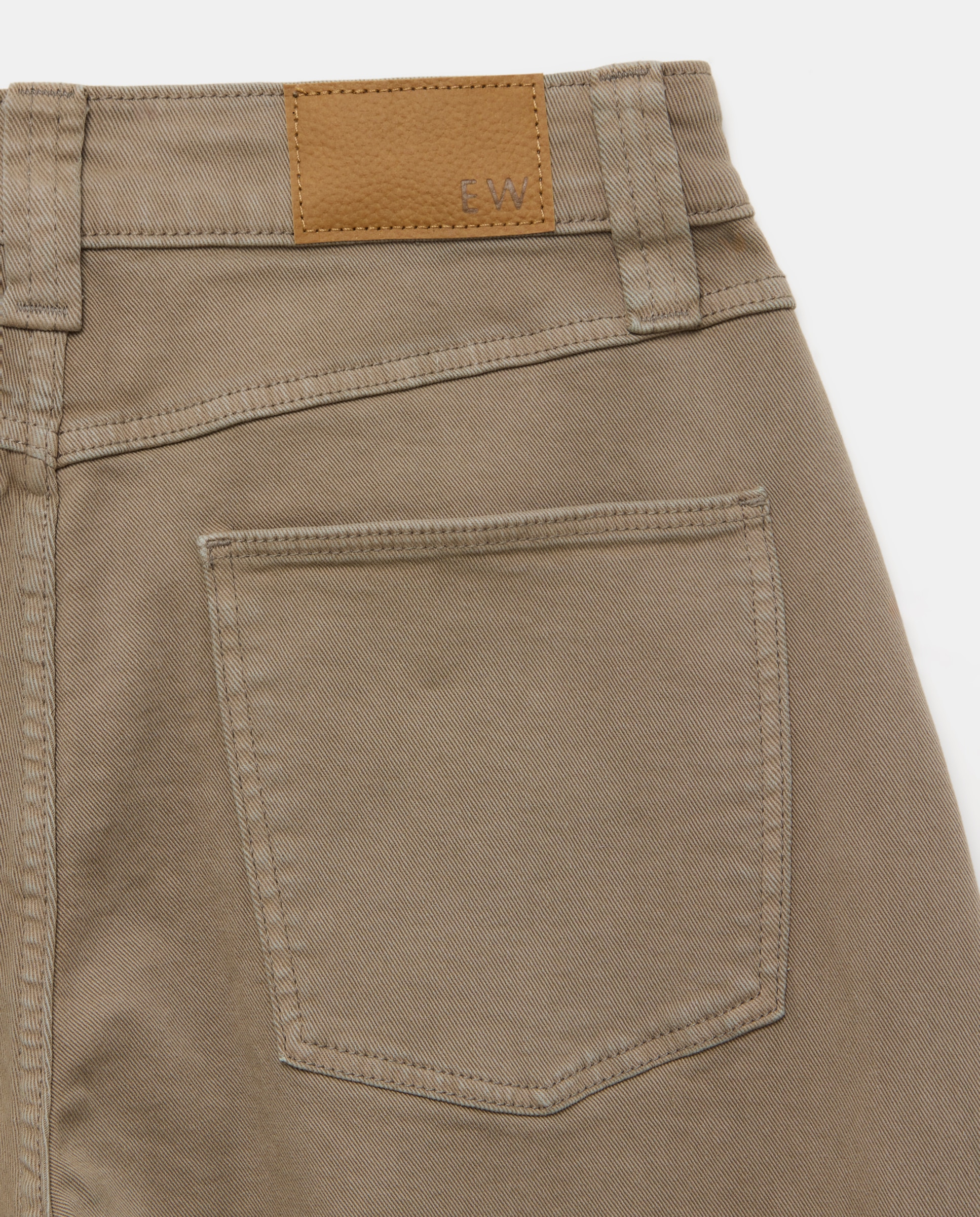 Pantalón denim de mujer barrel con tiro medio - Easy Wear - Visón claro Visón claro-5