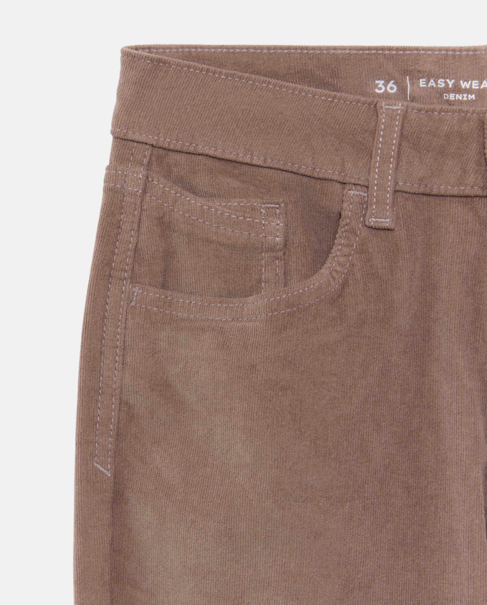 Imagen 5 de Pantalón pana de mujer crop flare - Easy Wear - Visón claro Visón claro