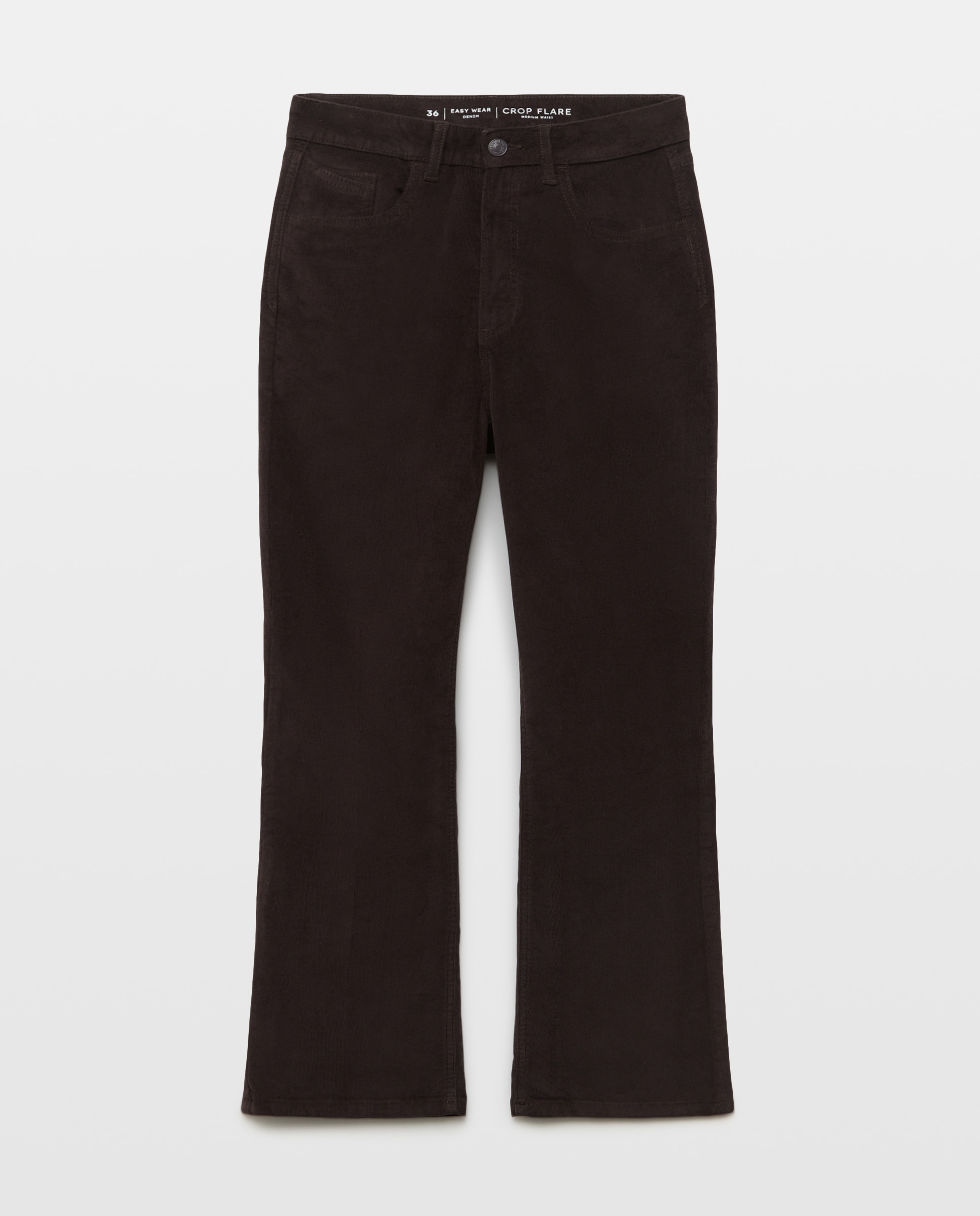 Imagen 4 de Pantalón pana de mujer crop flare - Easy Wear - Marrón Marrón