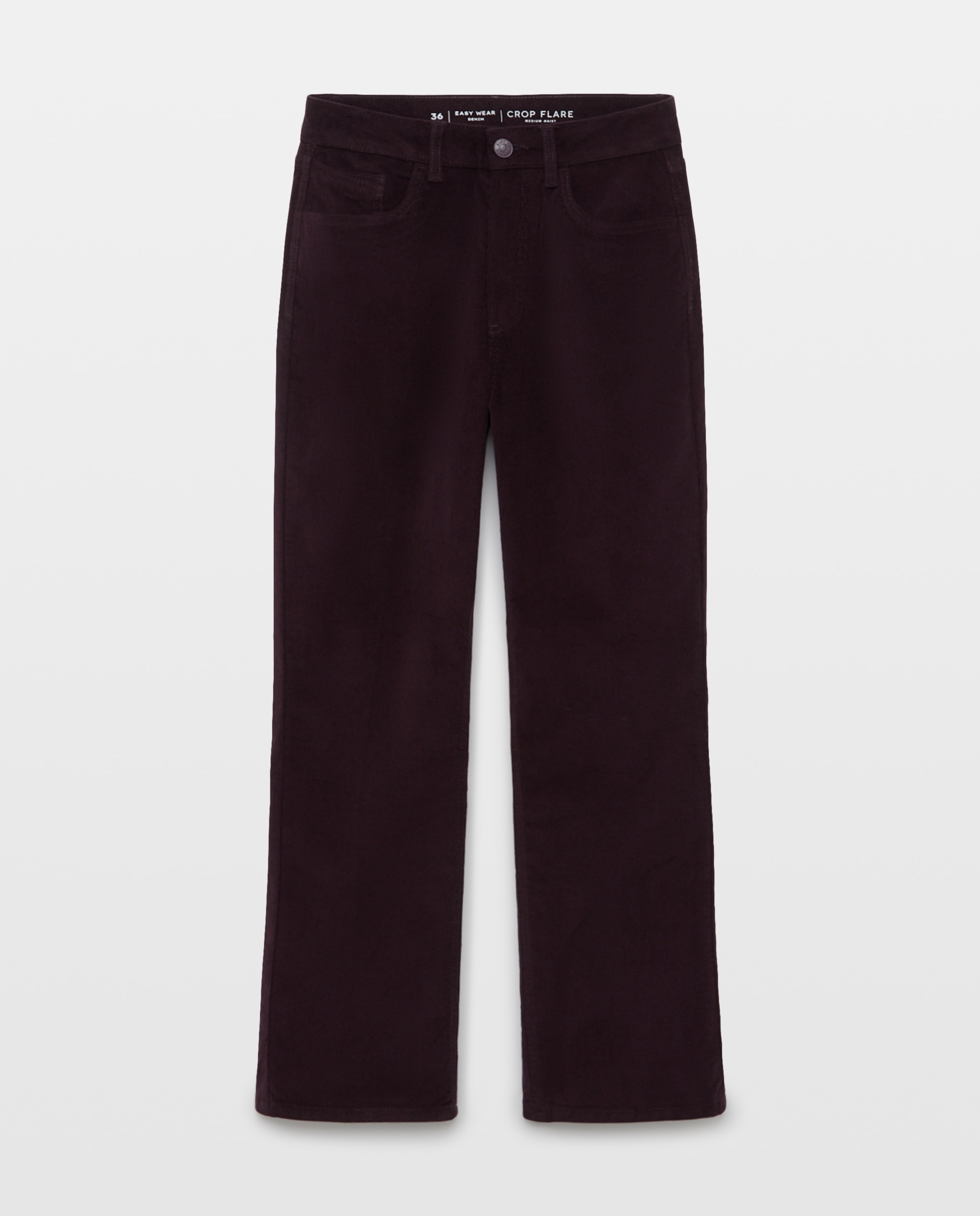 Imagen 4 de Pantalón pana de mujer crop flare - Easy Wear - Ciruela Ciruela
