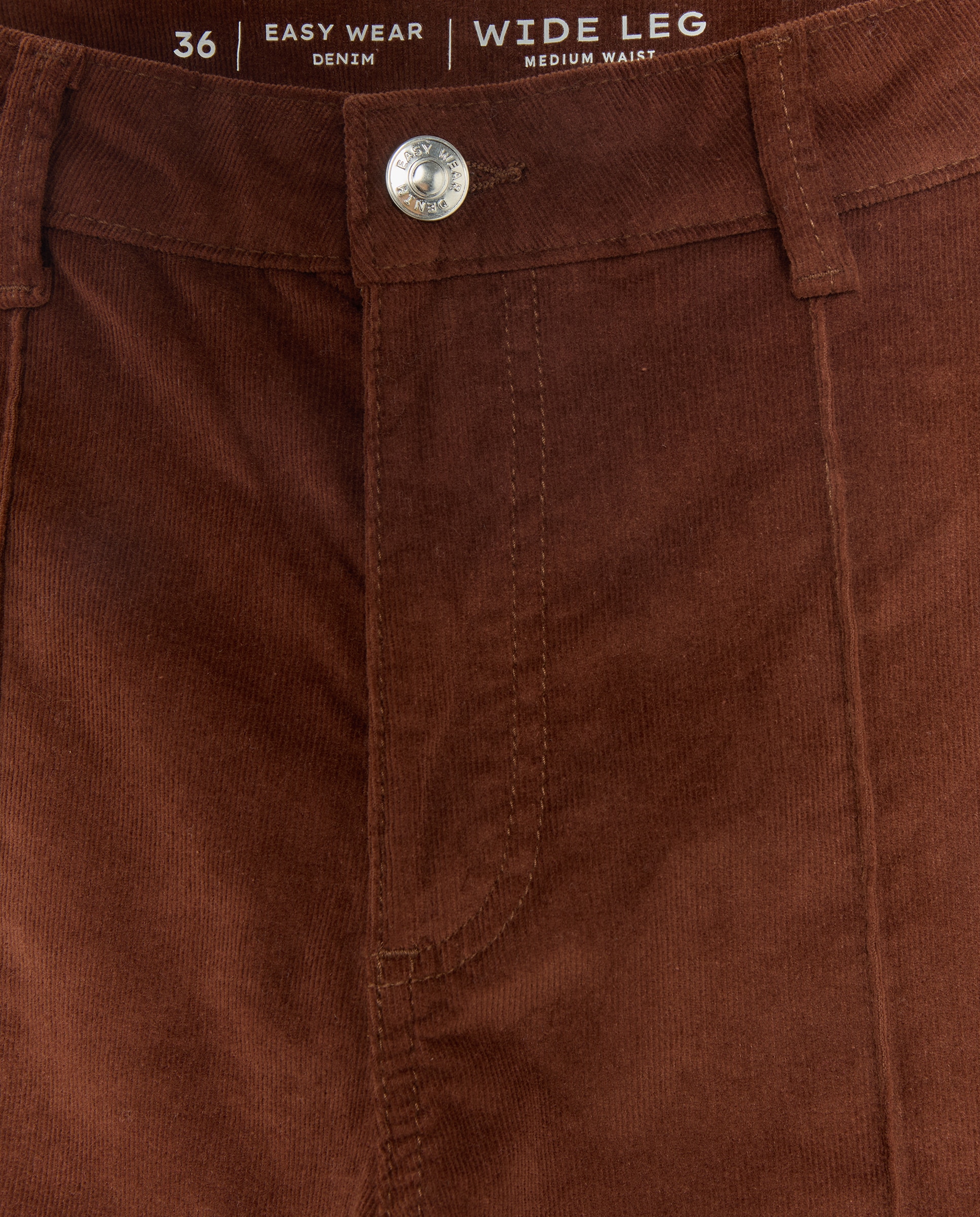 Pantalón pana de mujer wideleg con costura central - Easy Wear - 770 Terracota 770 Terracota-5