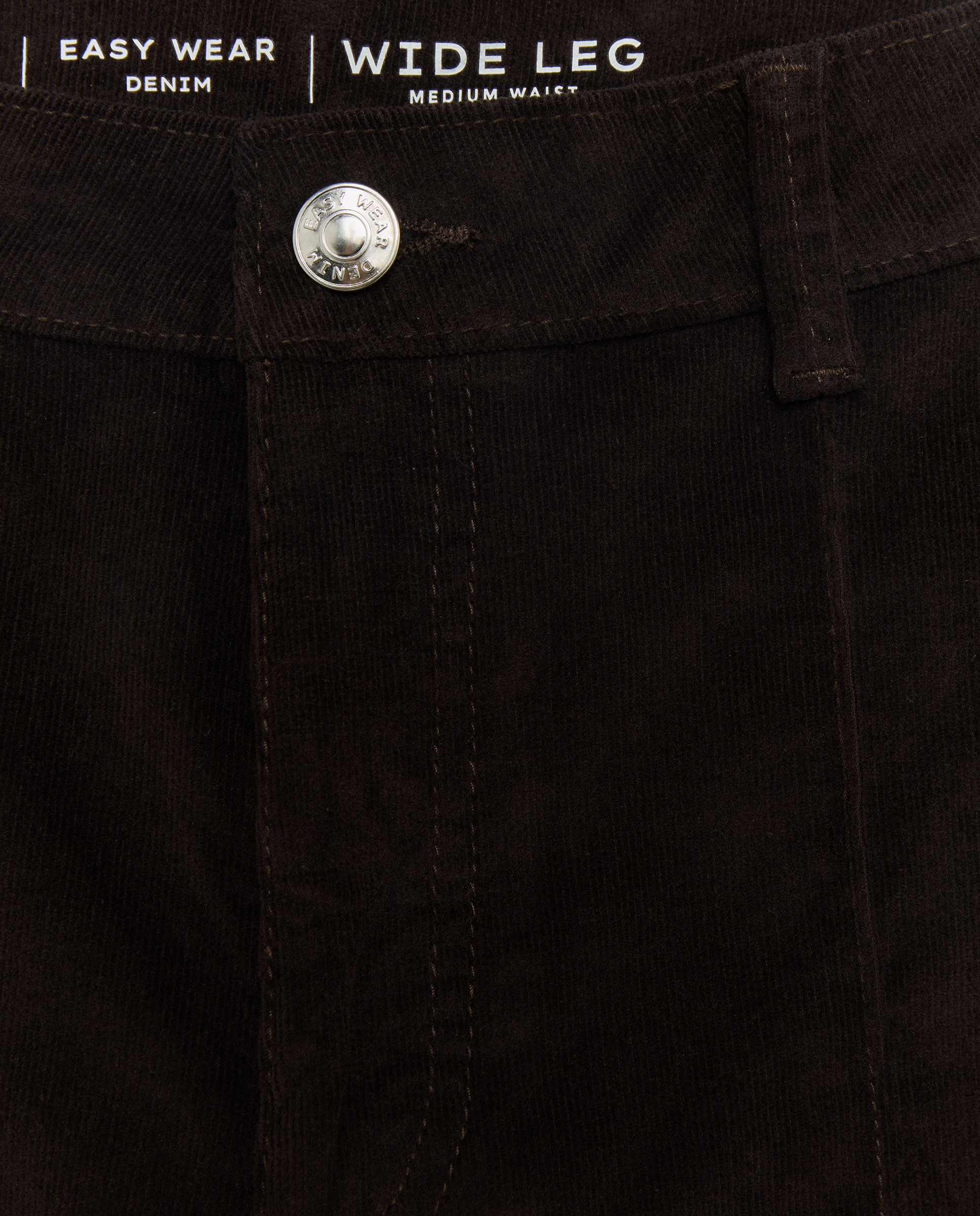 Pantalón pana de mujer wideleg con costura central - Easy Wear - Burdeos Burdeos-5