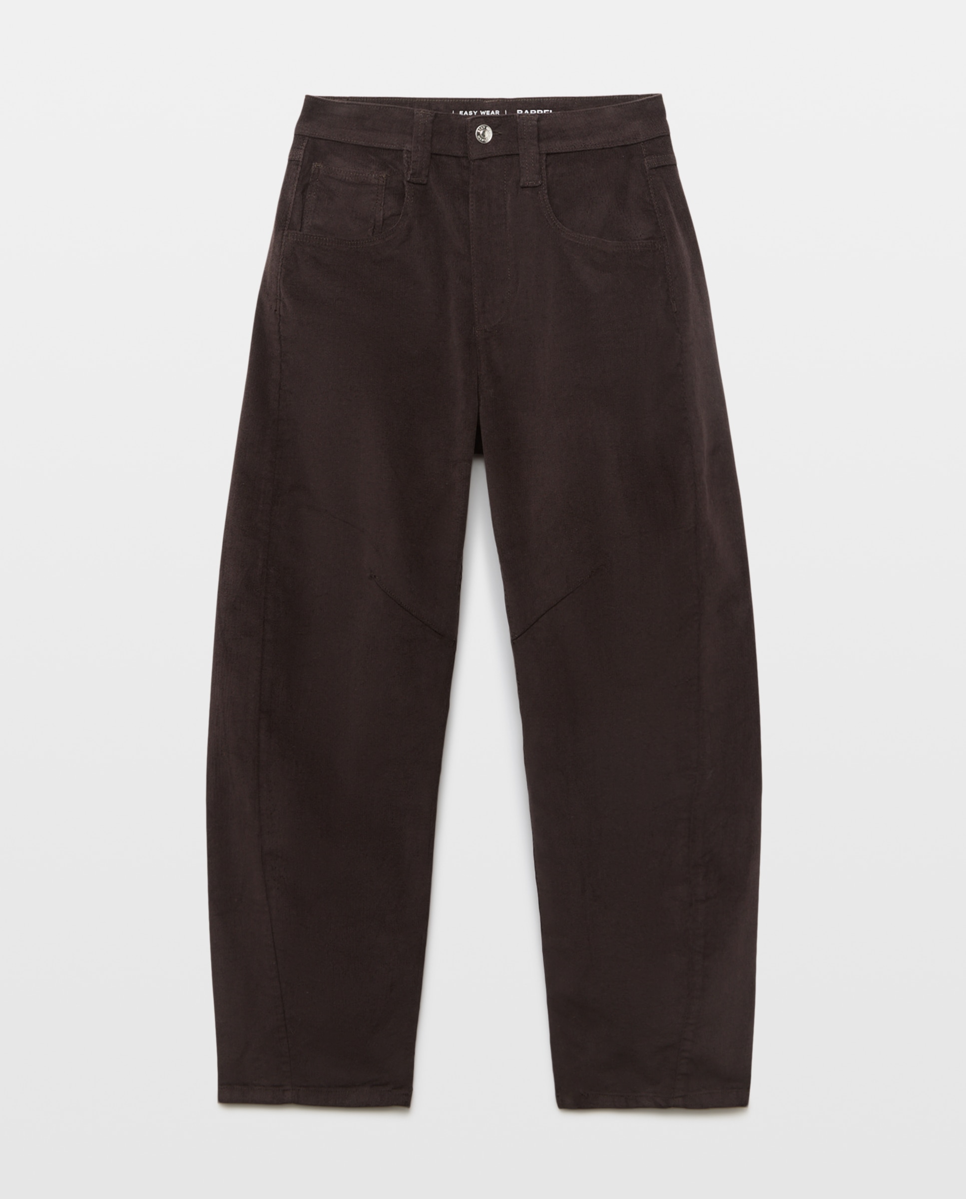 Pantalón pana de mujer barrel - Easy Wear - Chocolate Chocolate-4