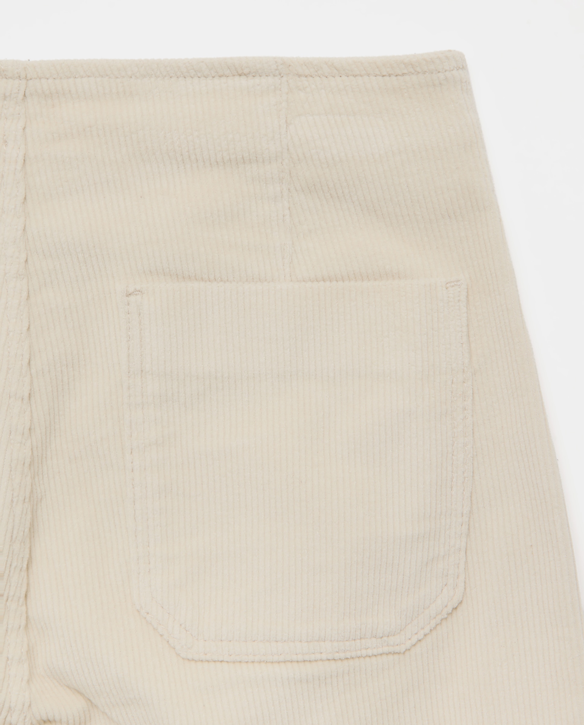 Pantalón pana de mujer crop culotte - Easy Wear - Blanco roto Blanco roto-5