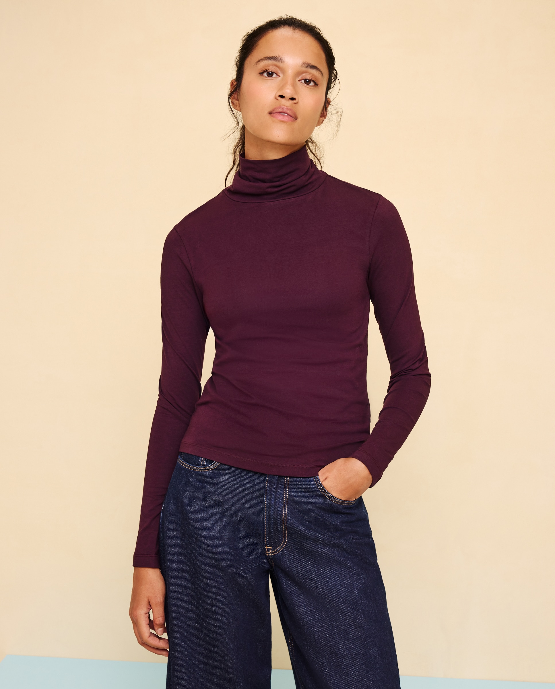 Pantalón pana de mujer crop culotte - Easy Wear - 290 Burdeos 290 Burdeos-1