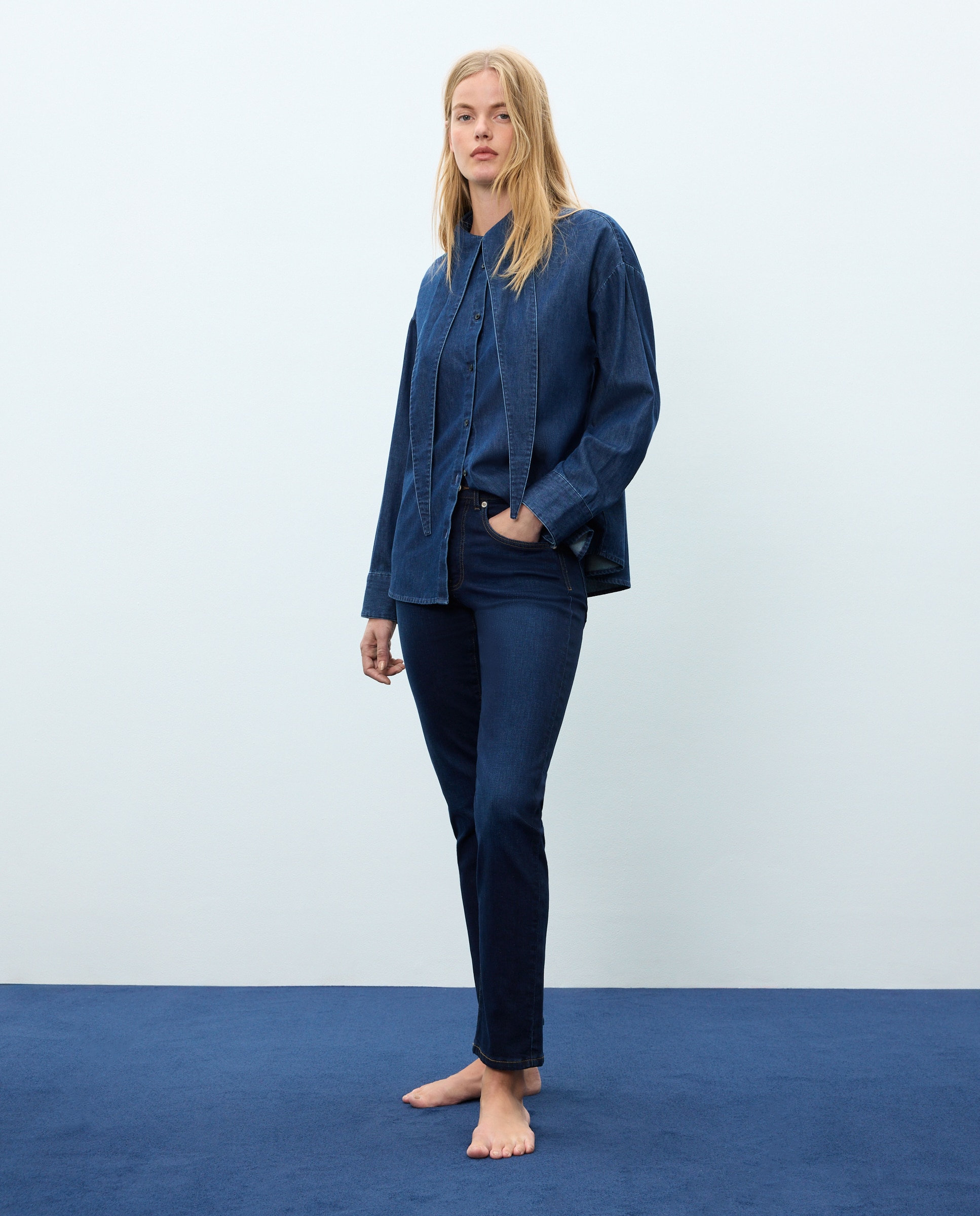 Imagen 1 de Pantalón denim de mujer slim - Easy Wear - Azul pálido Azul pálido