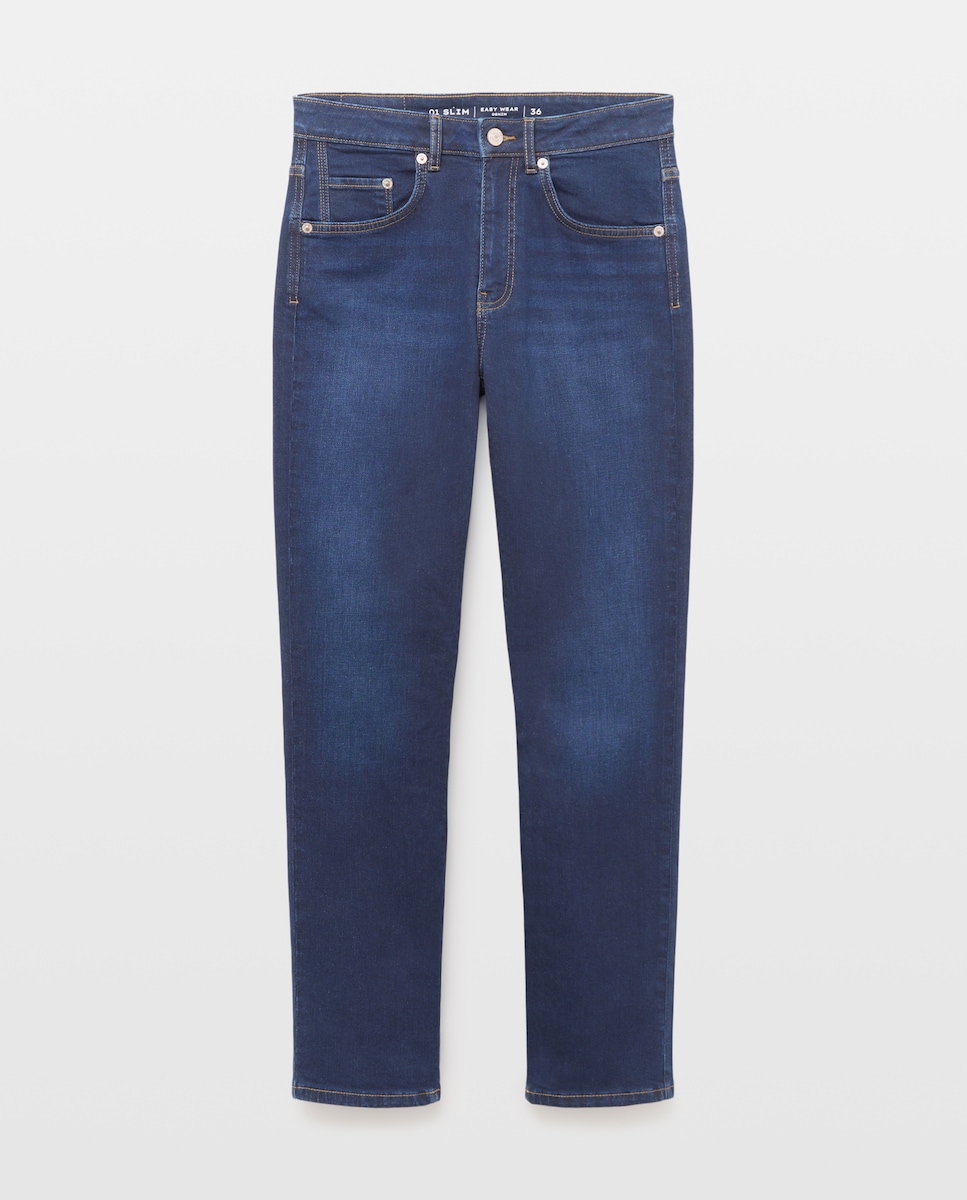 Imagen 0 de Pantalón denim  de mujer slim Gris