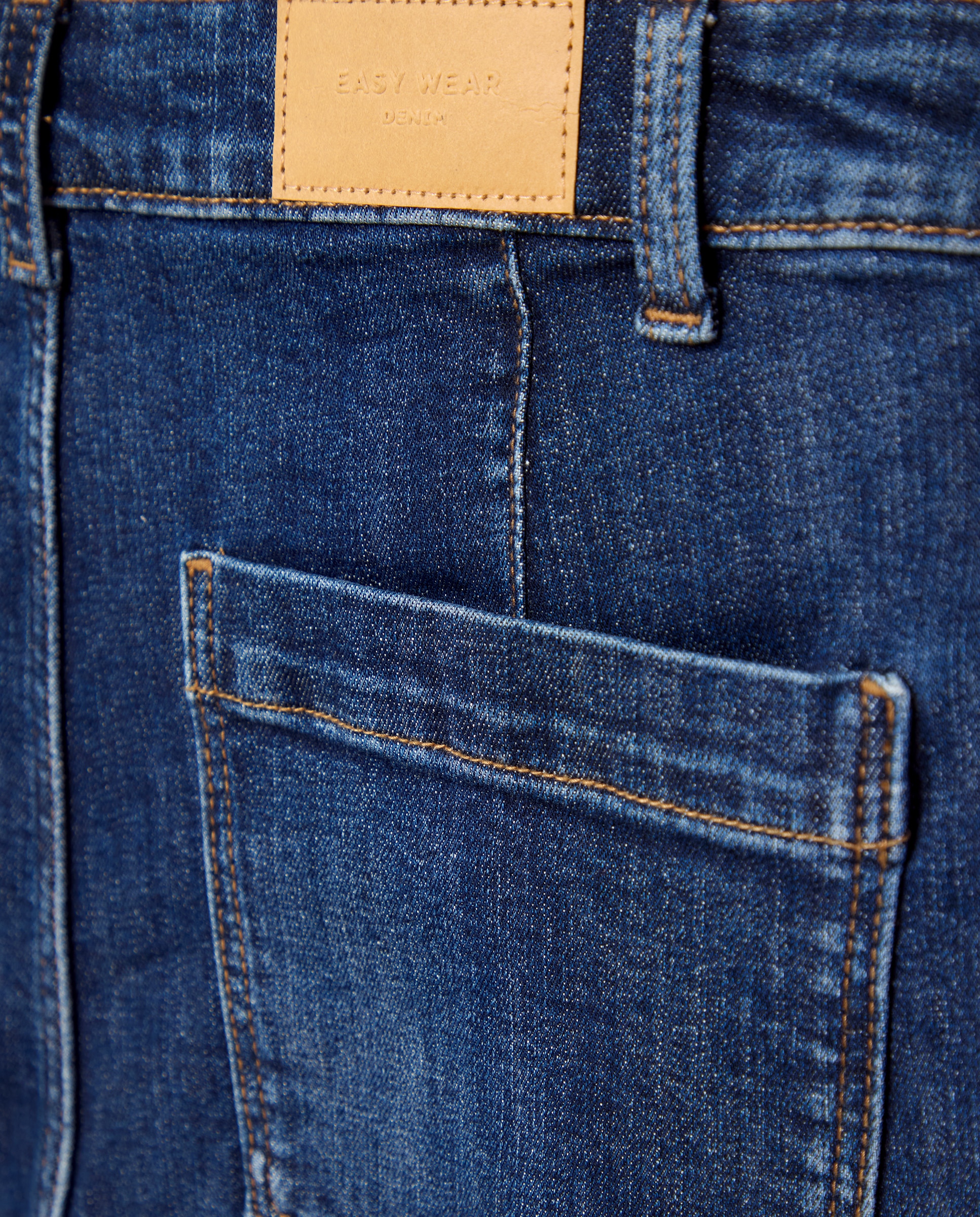 Pantalón denim de mujer crop culotte abotonado - Easy Wear - Azul Suave Azul Suave-5
