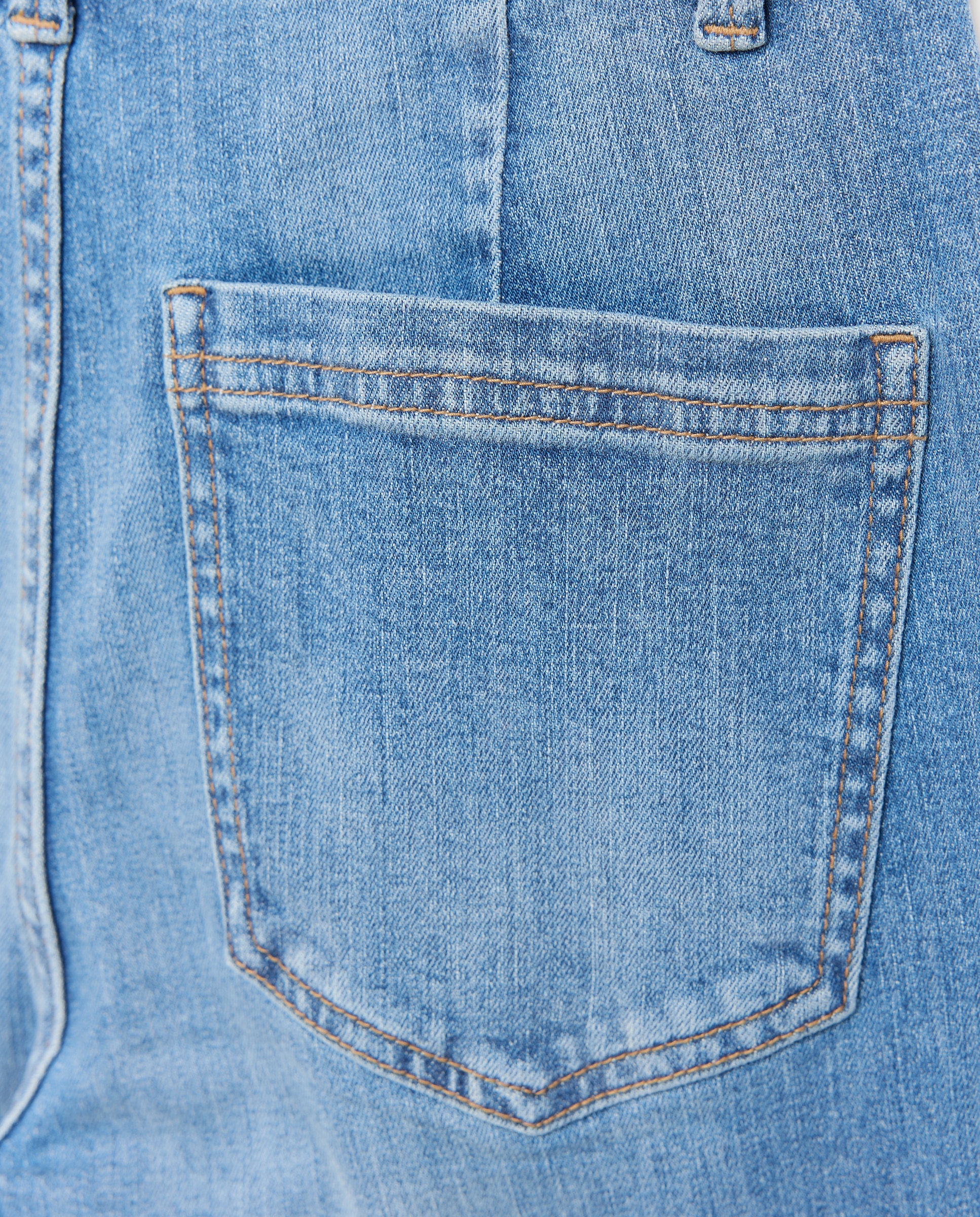 Jeans Wideleg com Costura Central Azul pálido-6