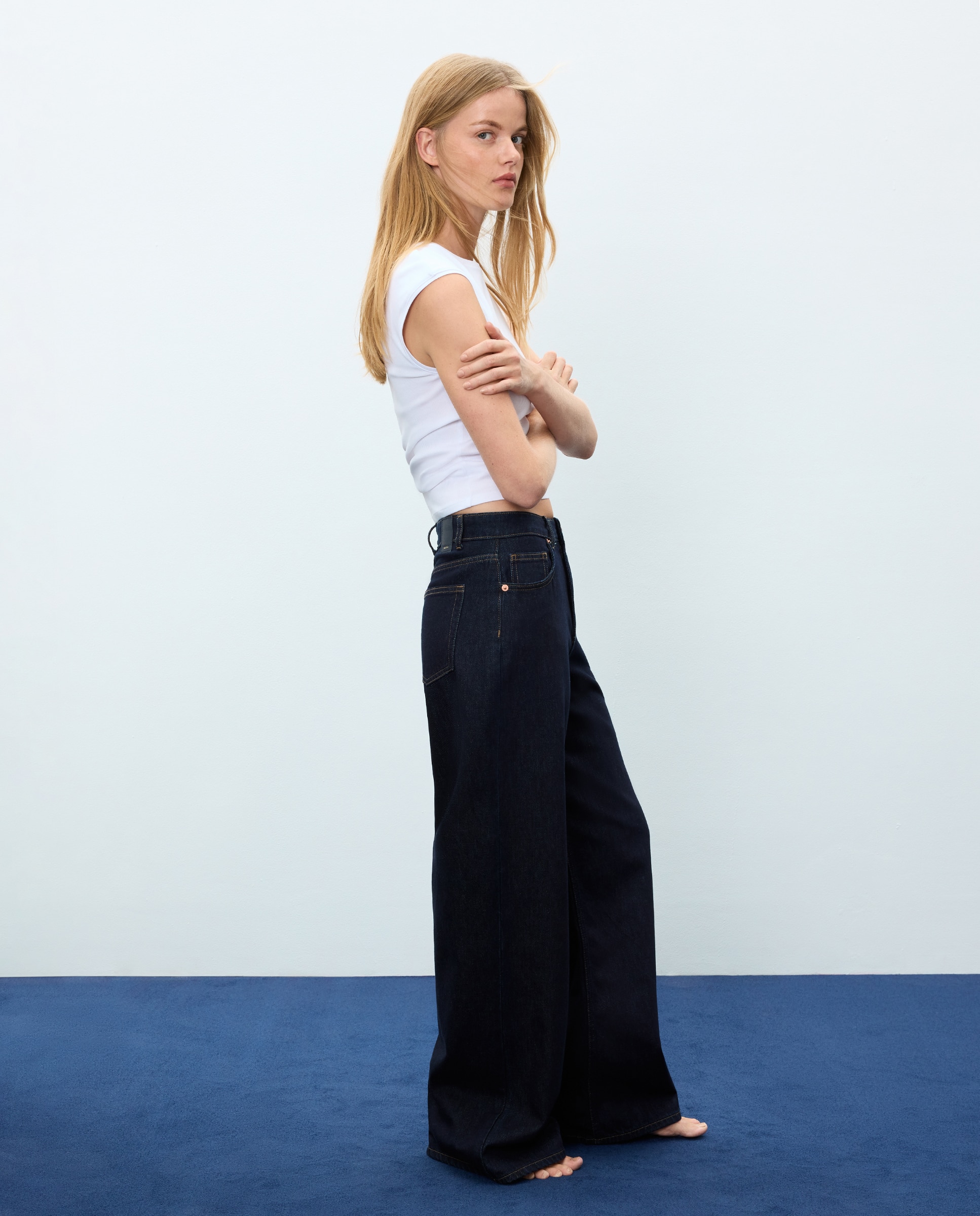 Imagem 0 de Jeans Wideleg com Cinto