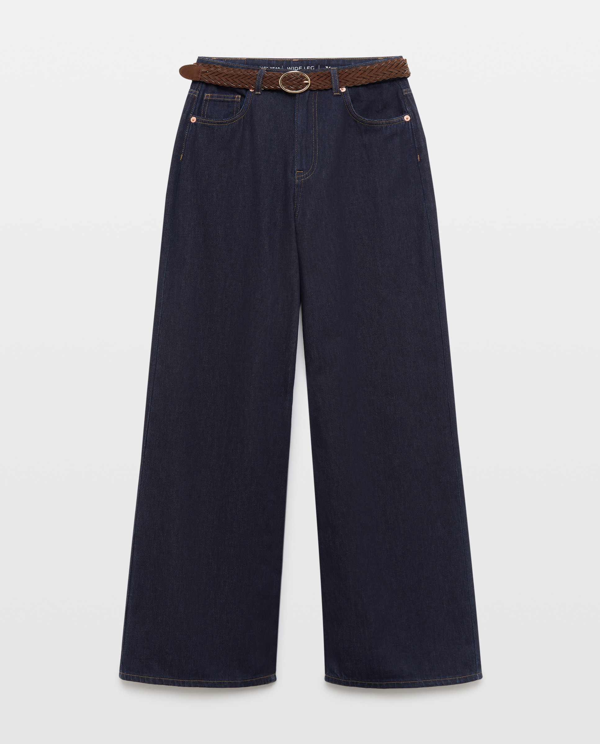 Jeans Wideleg com Cinto Cerúleo-4