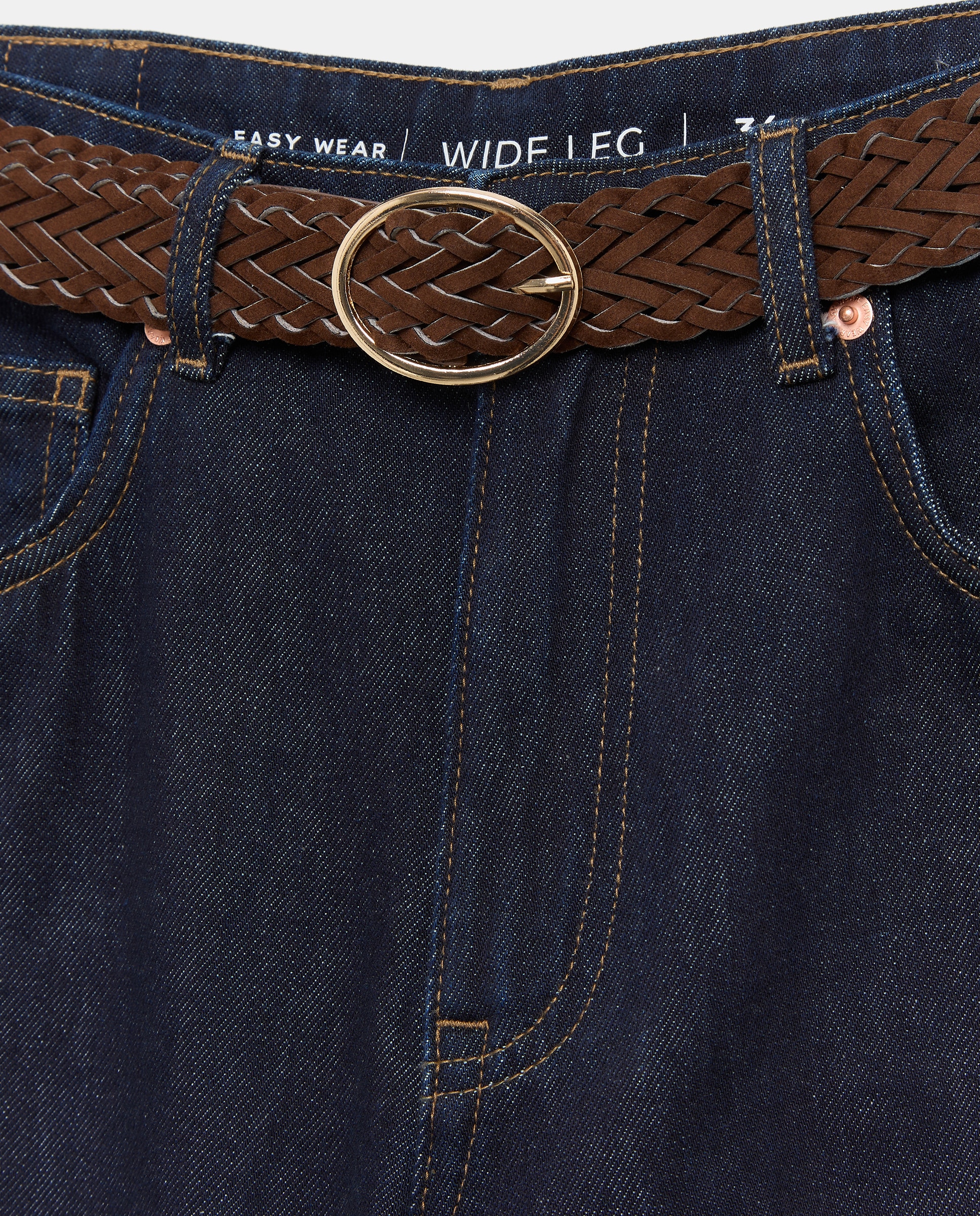 Jeans Wideleg com Cinto Cerúleo-5