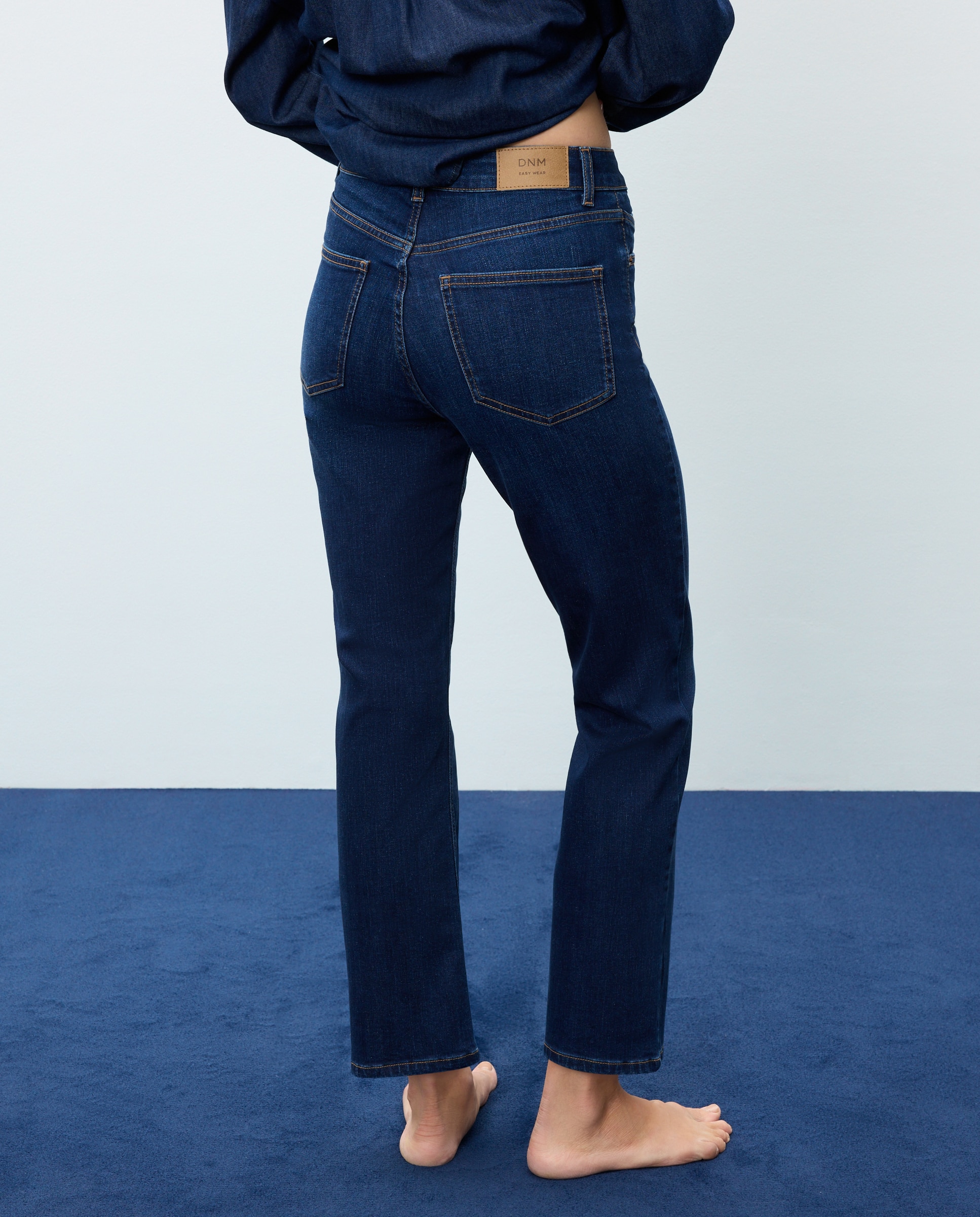 Pantalón denim de mujer crop flare - Easy Wear - Azul Suave Azul Suave-3