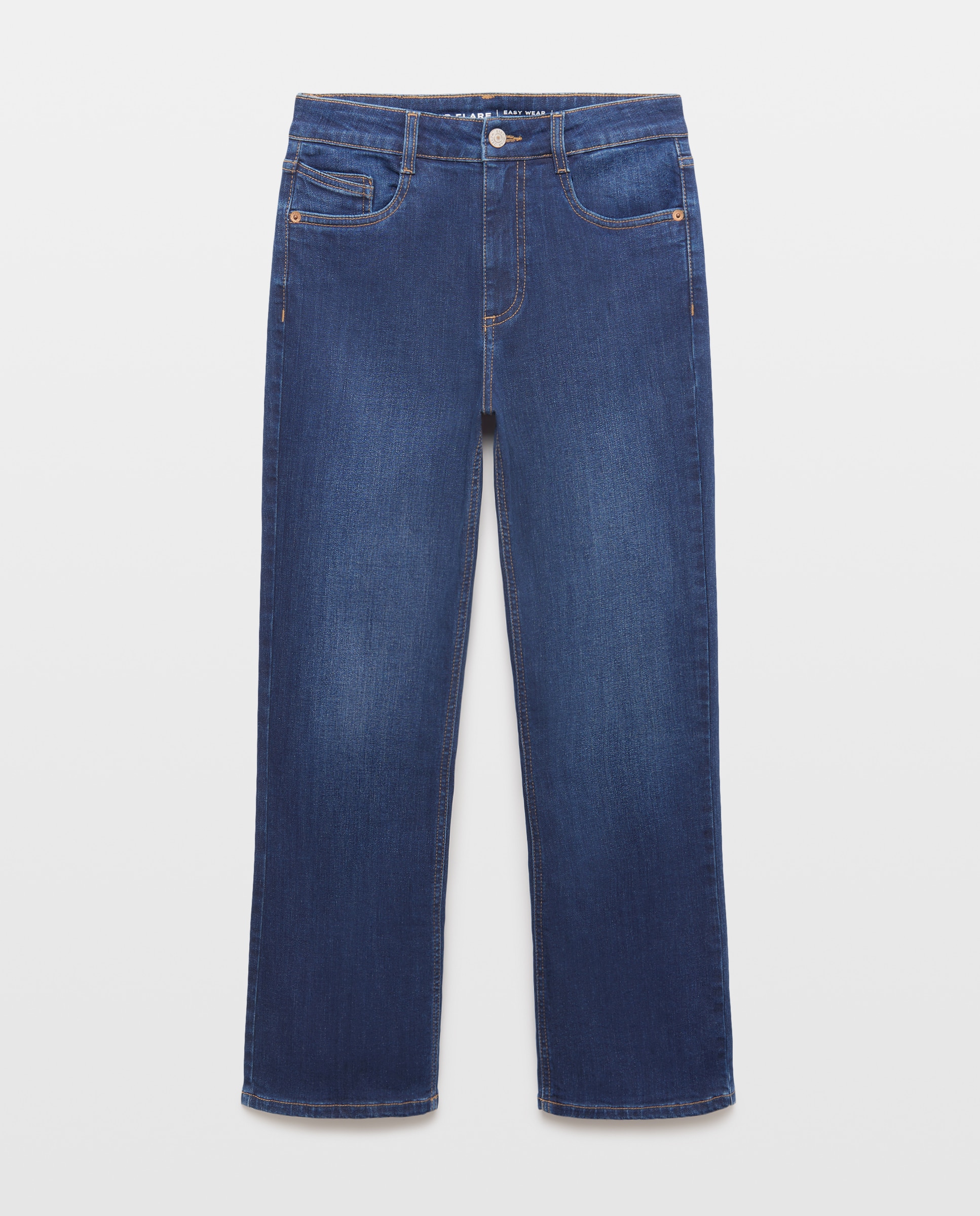 Pantalón denim de mujer crop flare - Easy Wear - Azul Suave Azul Suave-4