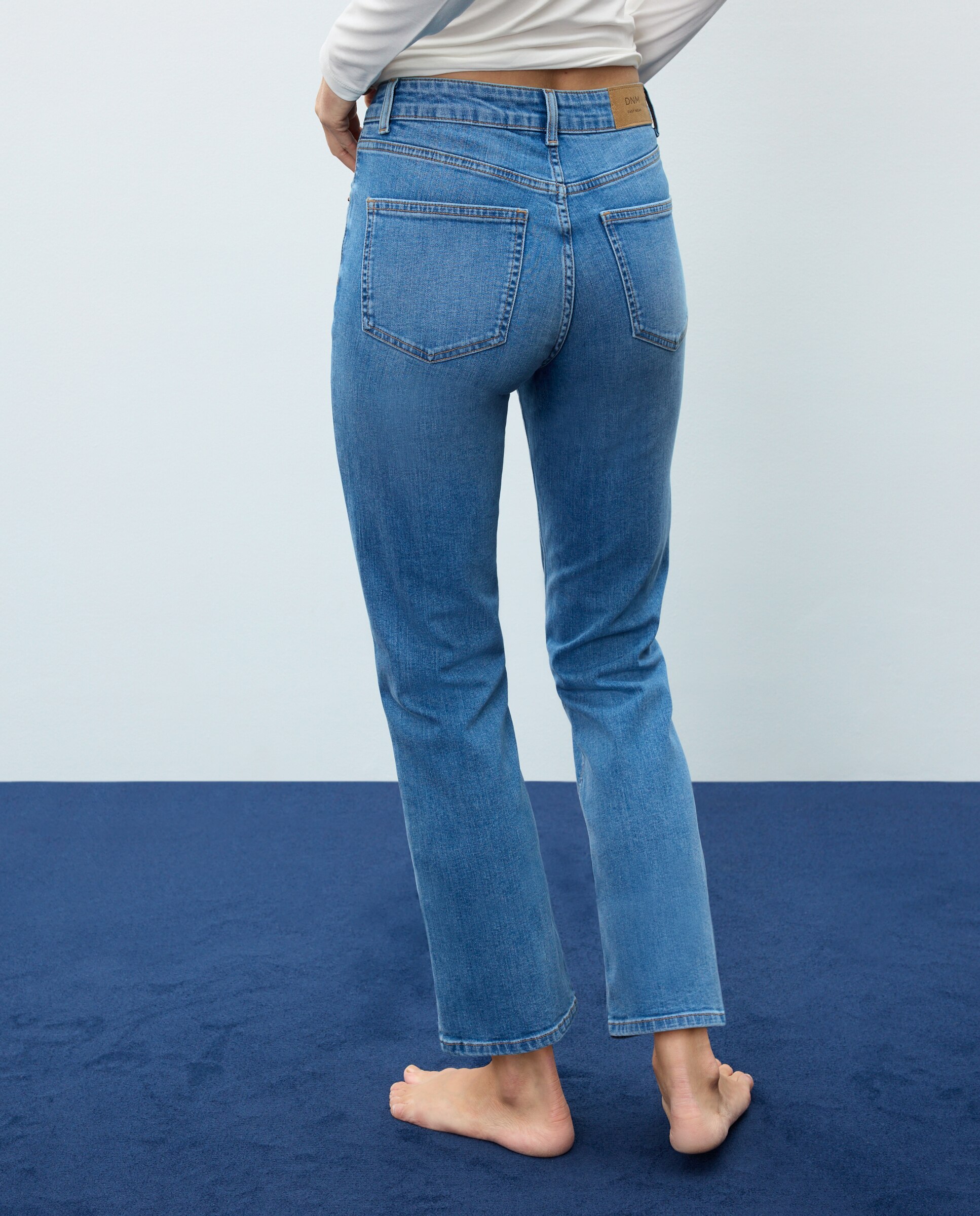 Pantalón denim de mujer crop flare - Easy Wear - Cerúleo Cerúleo-3