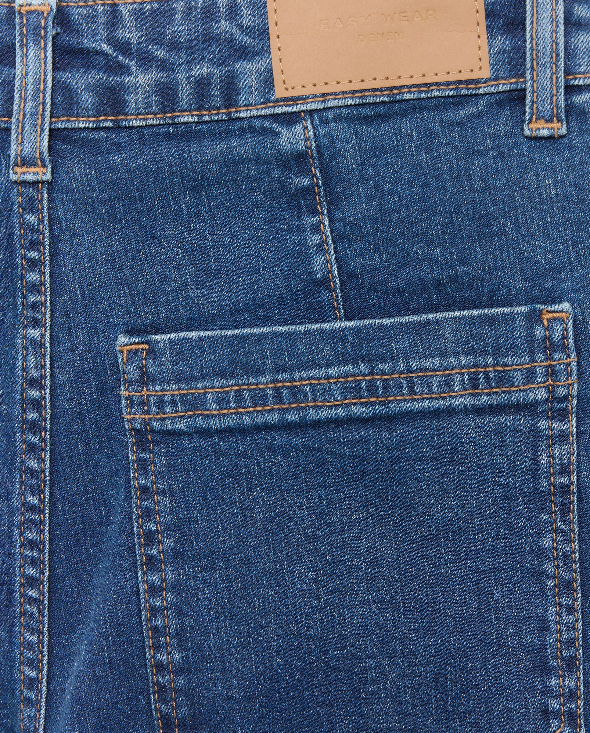 Pantalón denim de mujer crop culotte - Easy Wear - Azul Suave Azul Suave-5