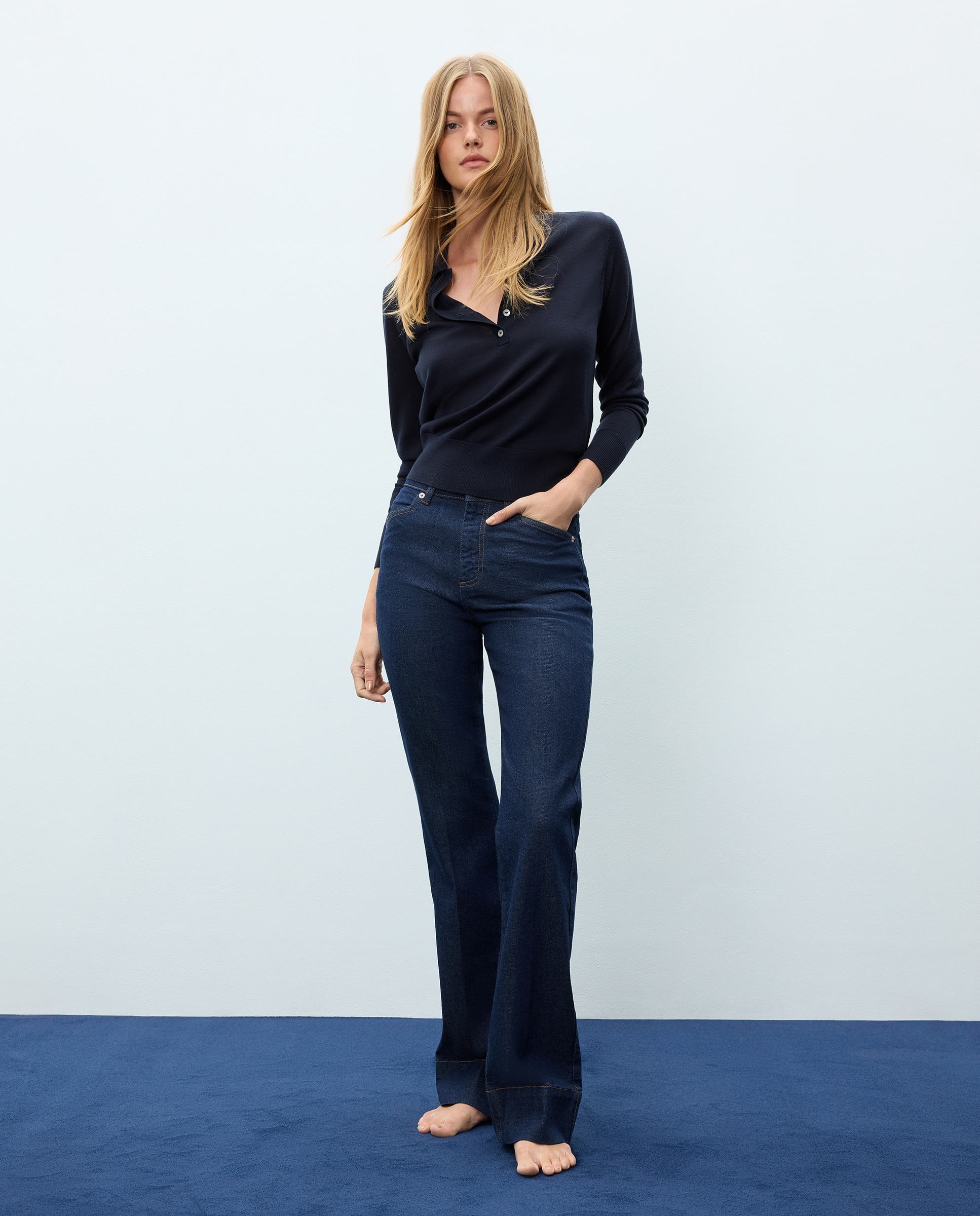 Pantalón denim de mujer bootcut - Easy Wear - Azul Suave Azul Suave-1