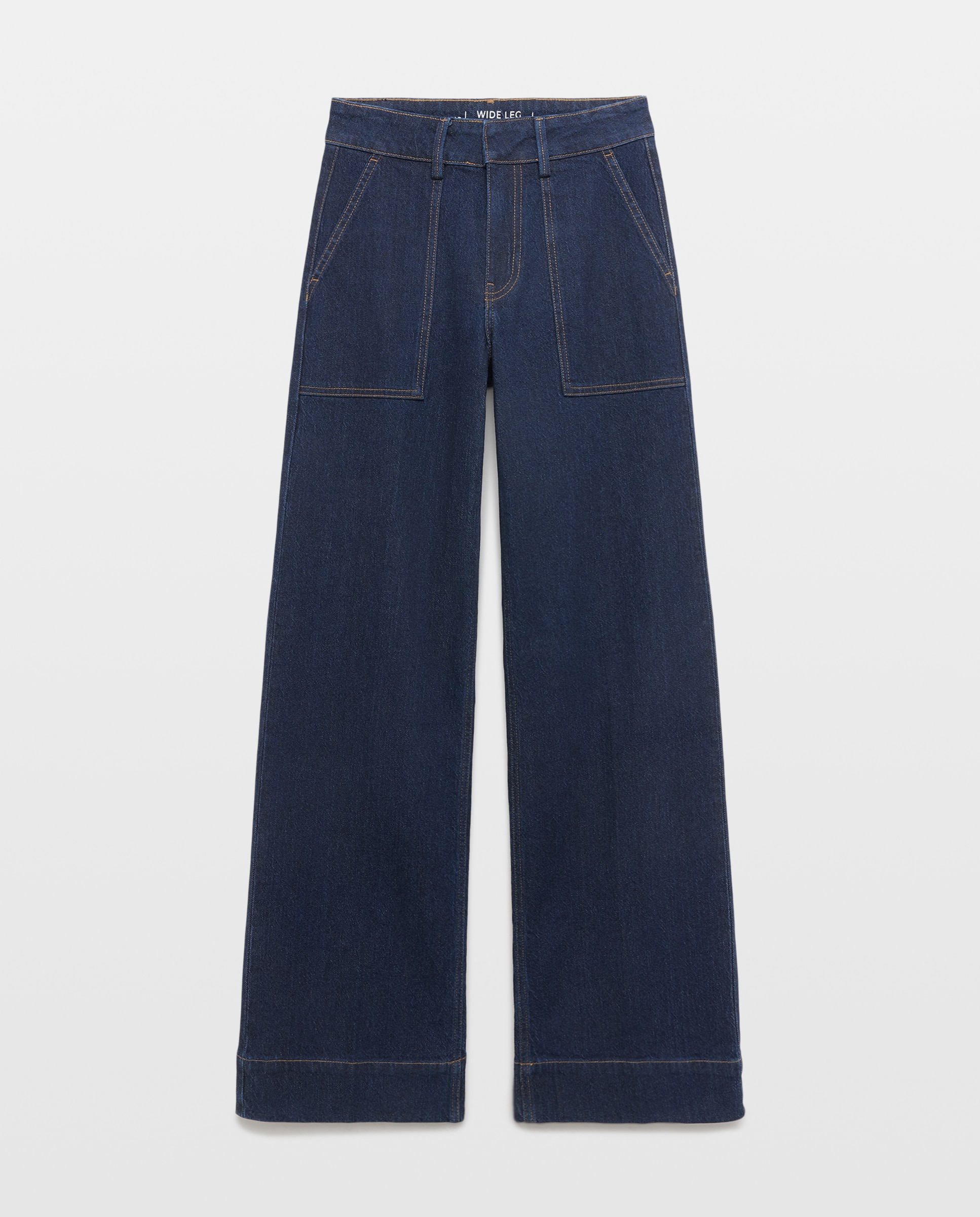 Pantalón denim de mujer con bolsillos carpenter - Easy Wear - Azul Suave Azul Suave-4