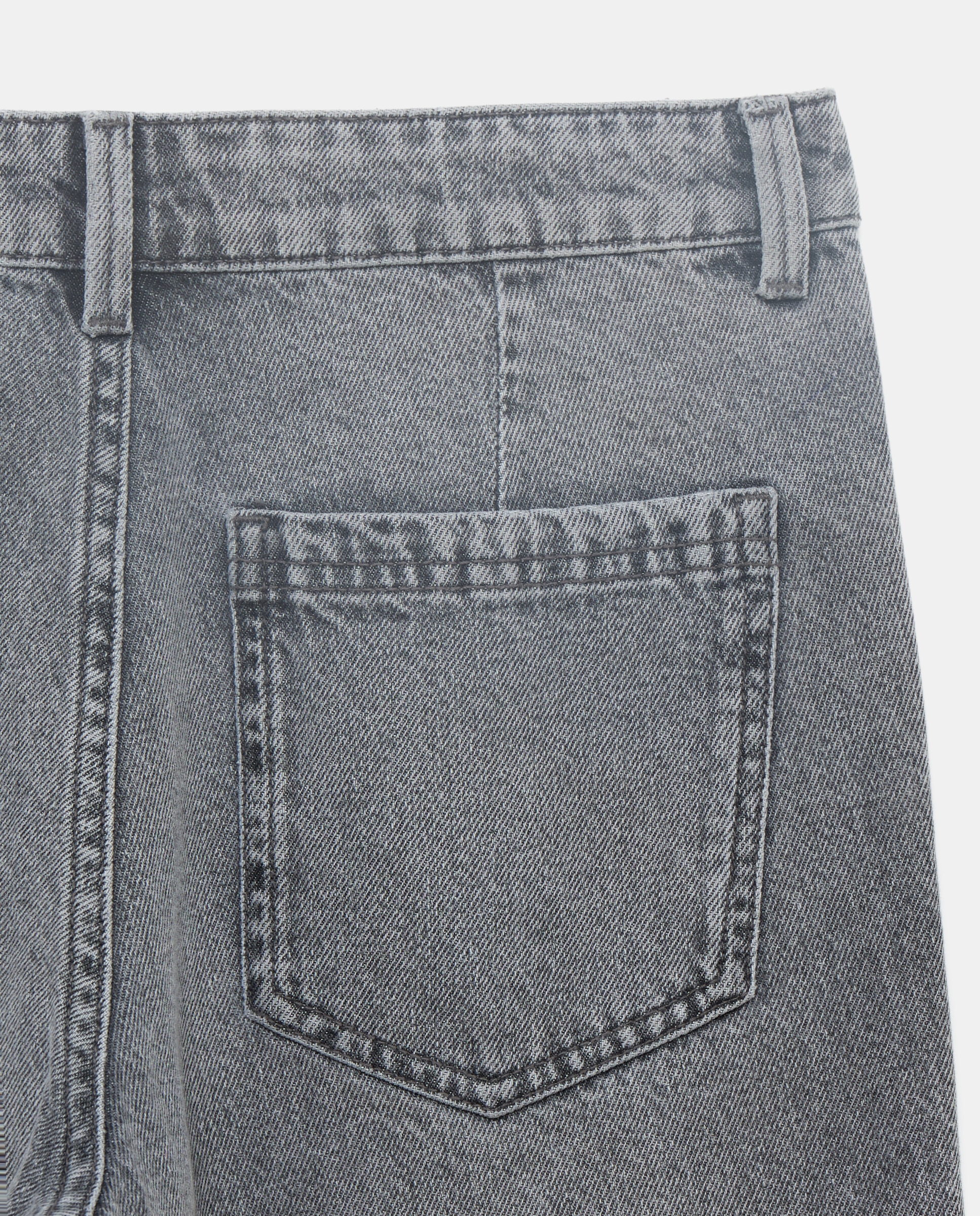Jeans Wideleg com Tachas Cinzento-5