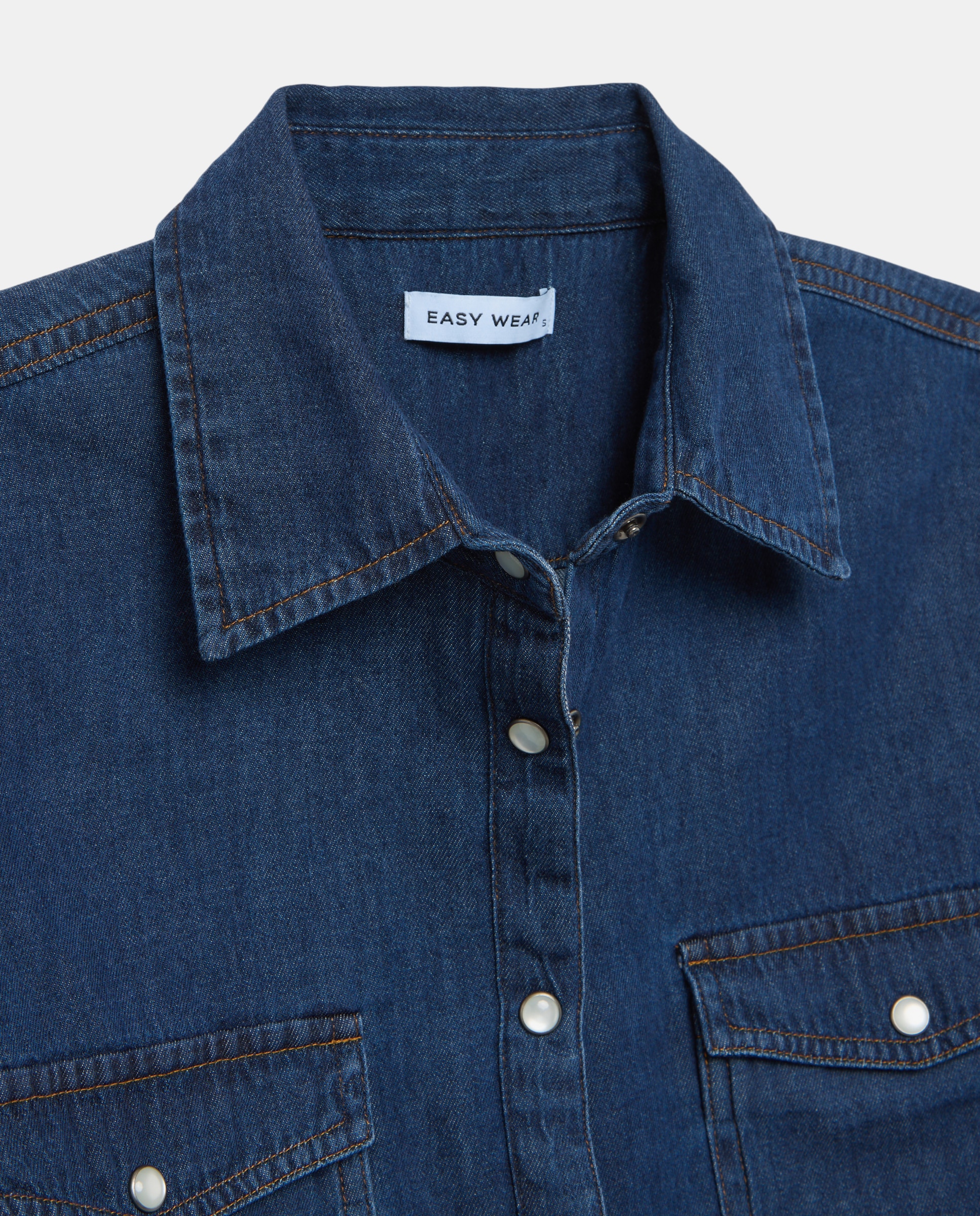 Imagen 5 de Camisa denim básica de mujer - Easy Wear - Azul Suave Azul Suave