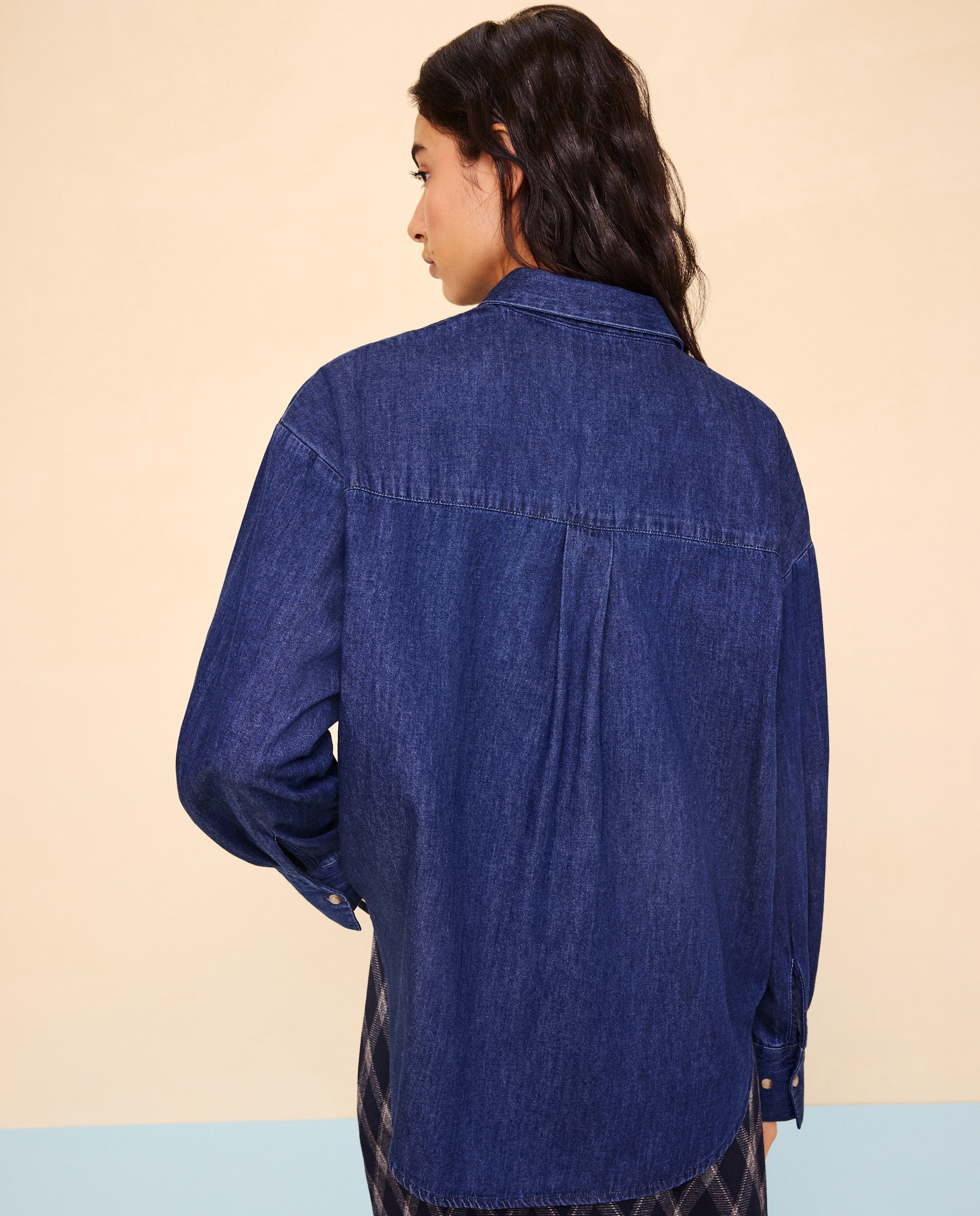Camisa denim de mujer regular fit - Easy Wear - Azul Suave Azul Suave-3