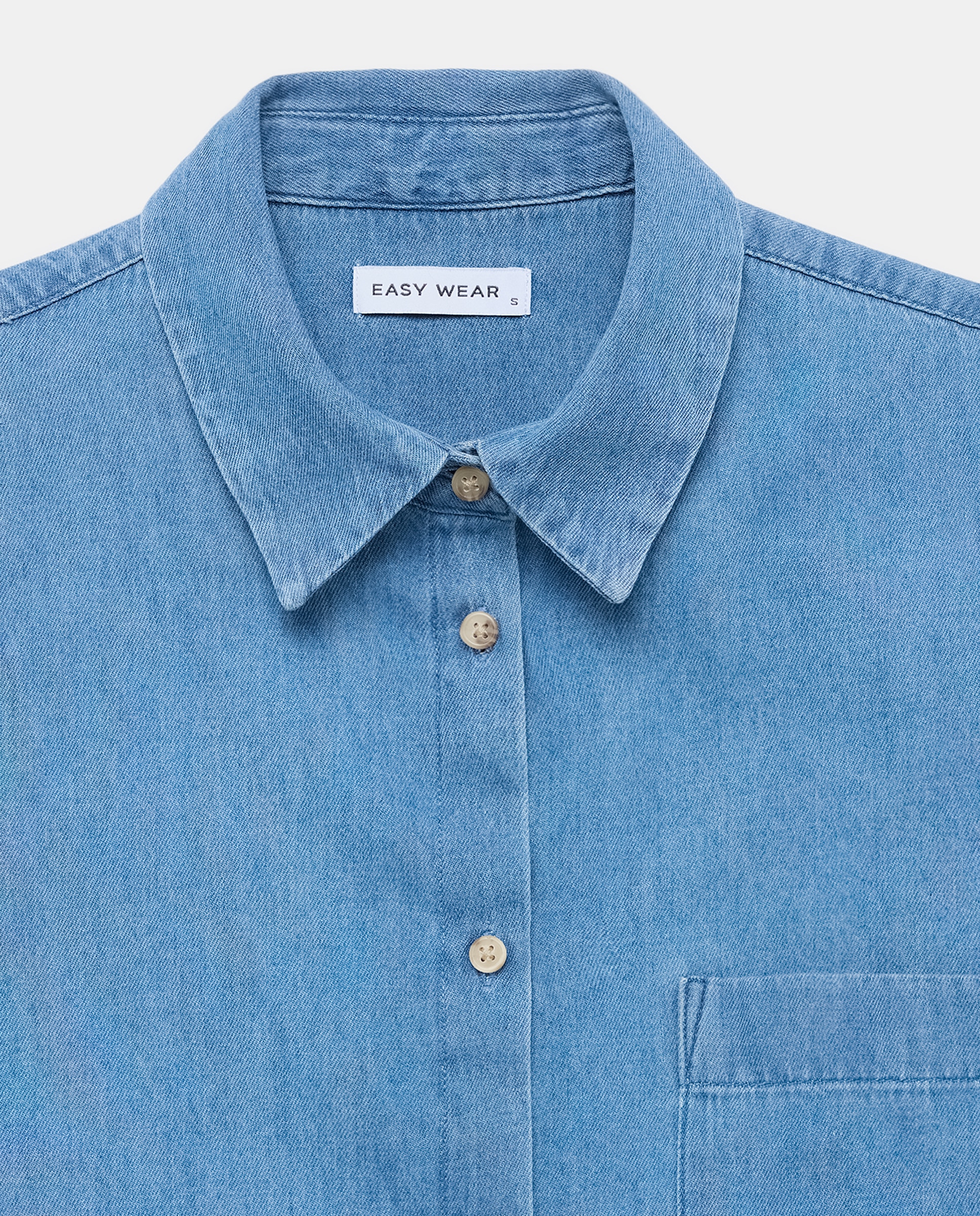 Camisa de Ganga Regular Fit Azul pálido-5