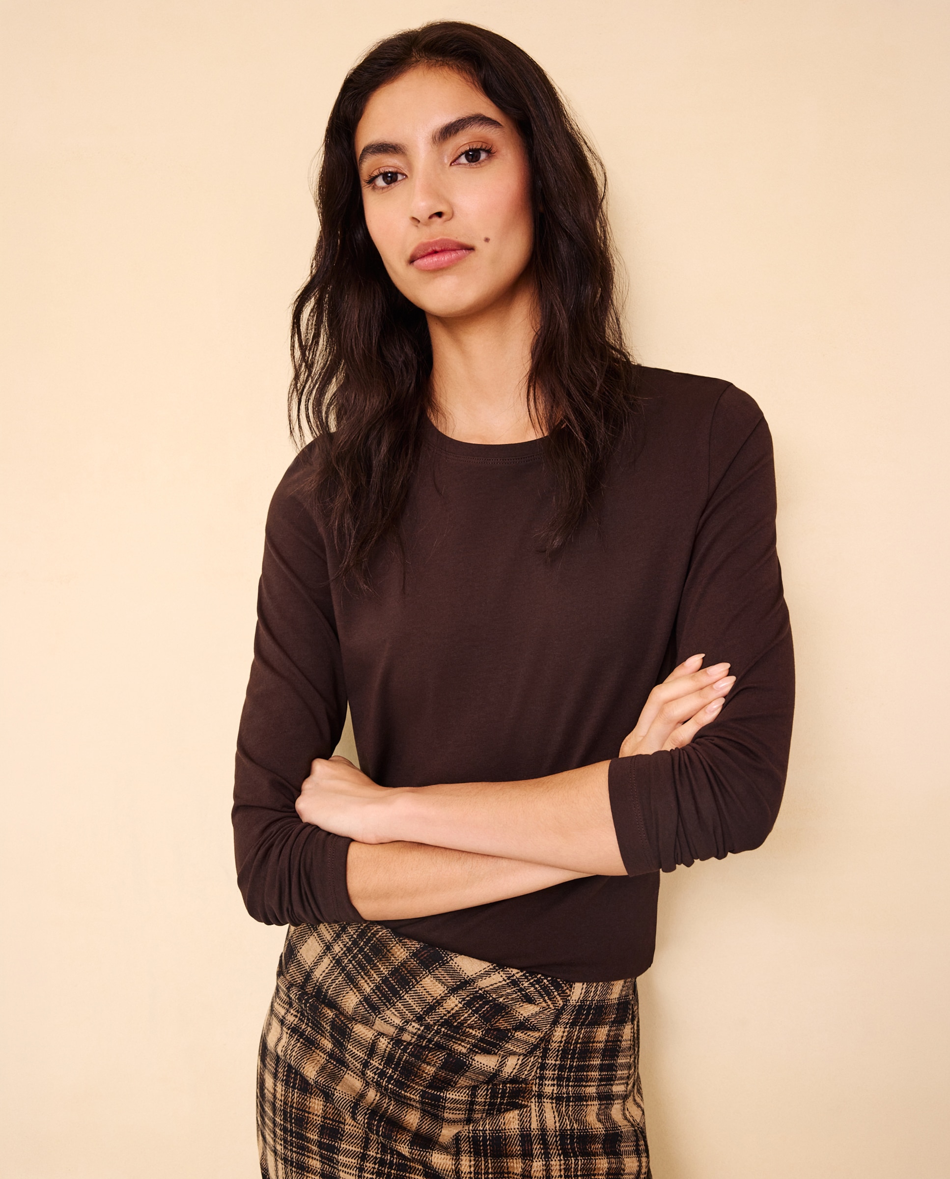Imagen 1 de Camiseta manga larga de mujer - Easy Wear - Marrón Marrón