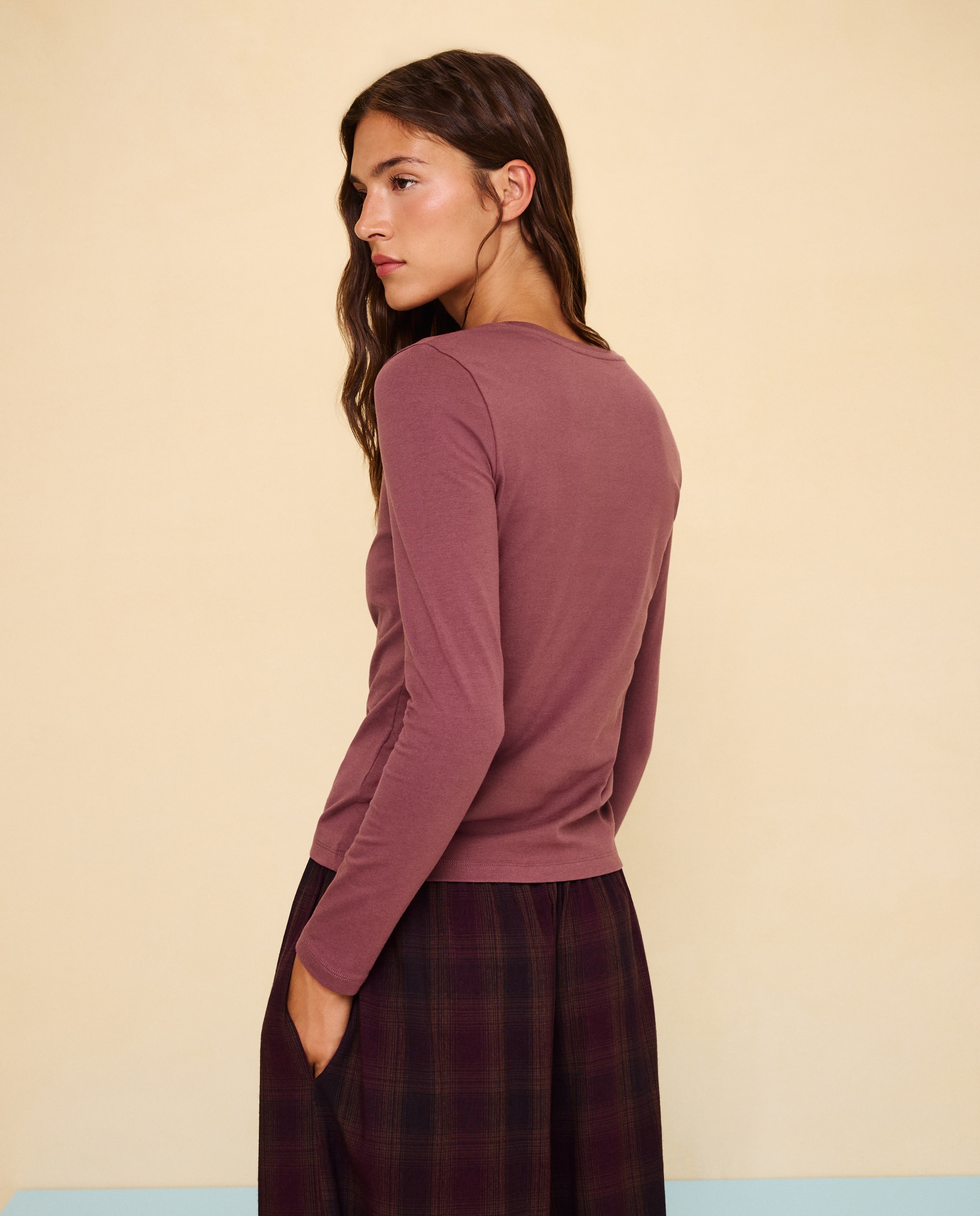 Camisola de mulher com manga comprida 283 Lavanda-3