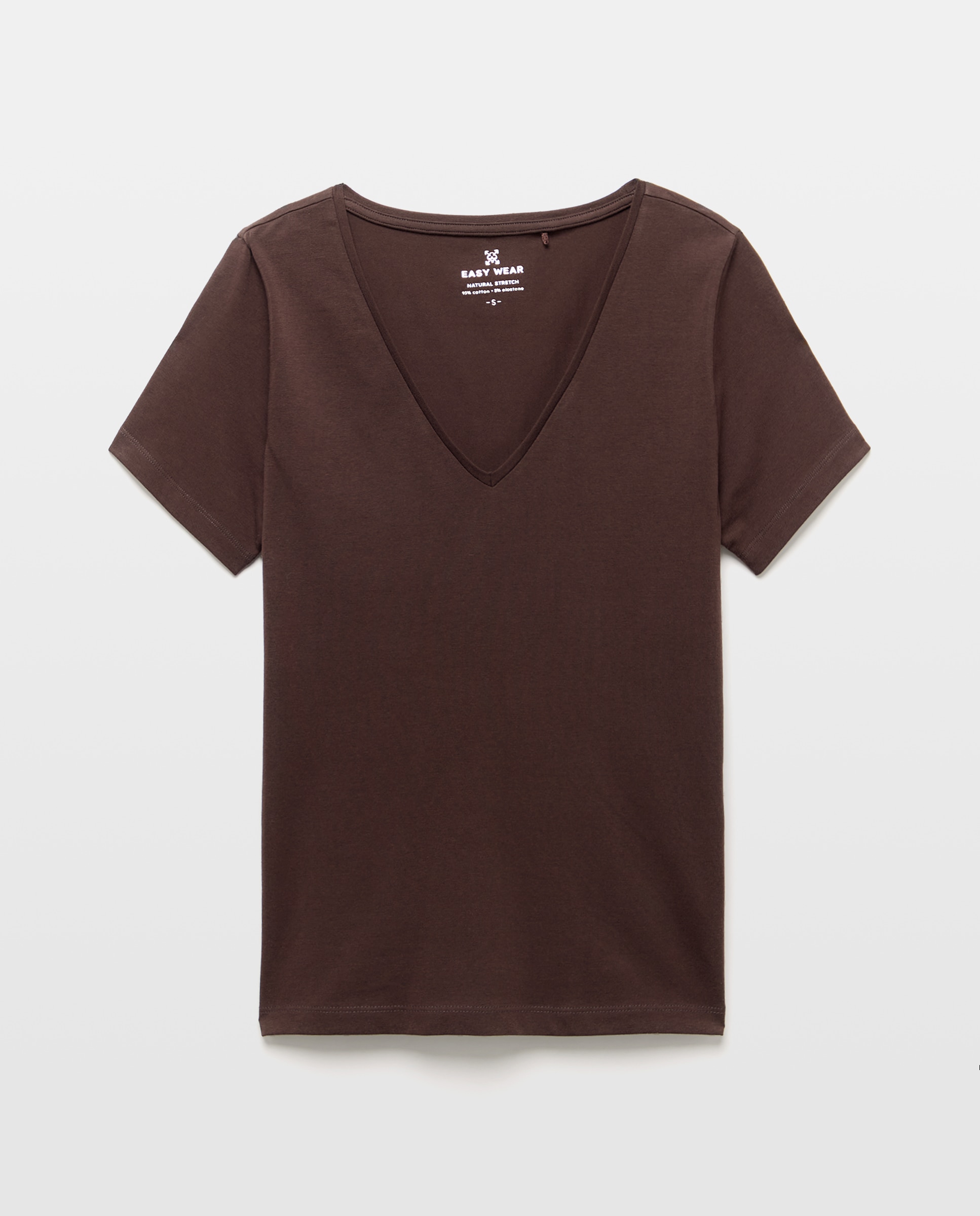 Camiseta manga corta de mujer - Easy Wear - Marrón Marrón-4