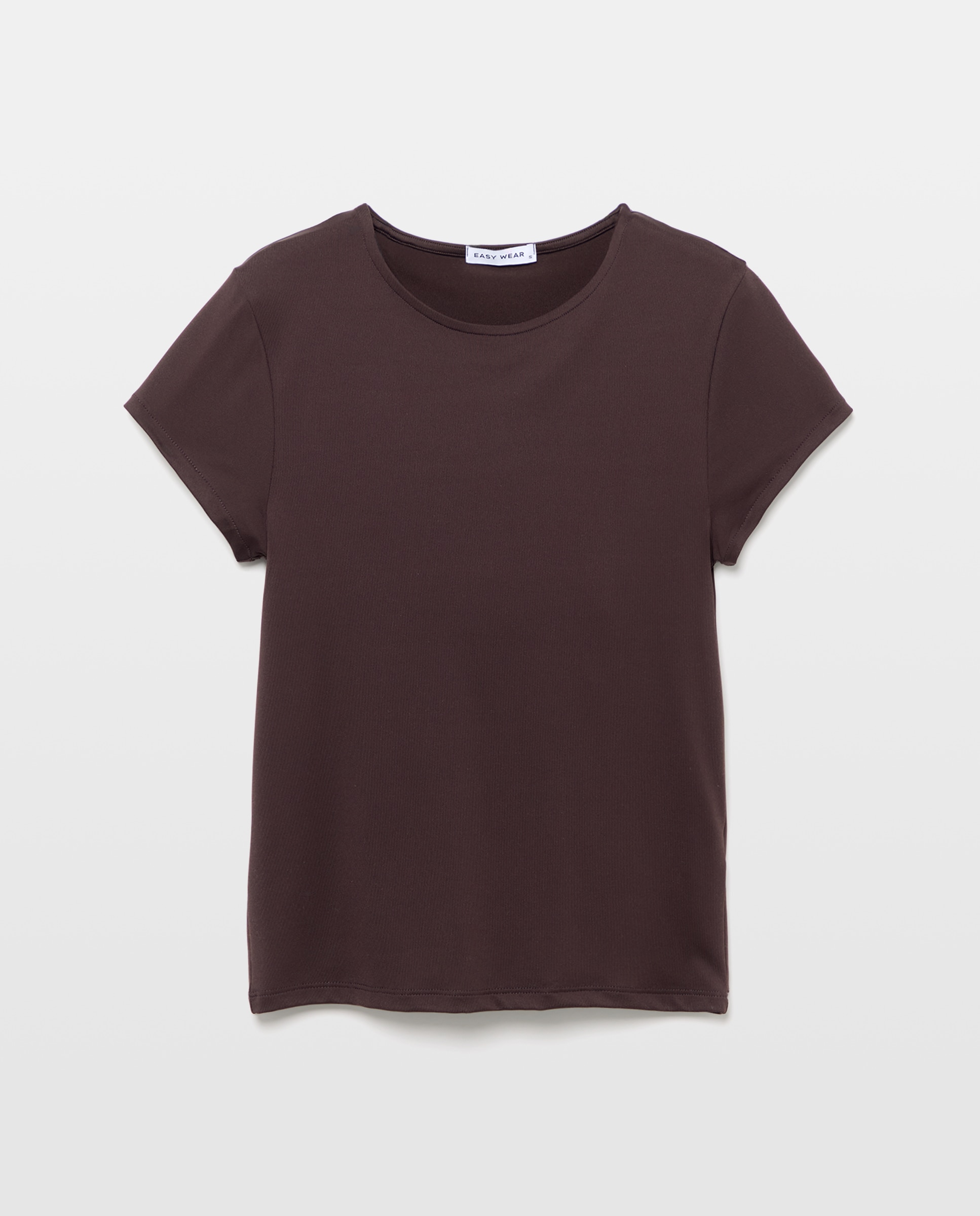 Camiseta manga corta de mujer - Easy Wear - Marrón Marrón-4