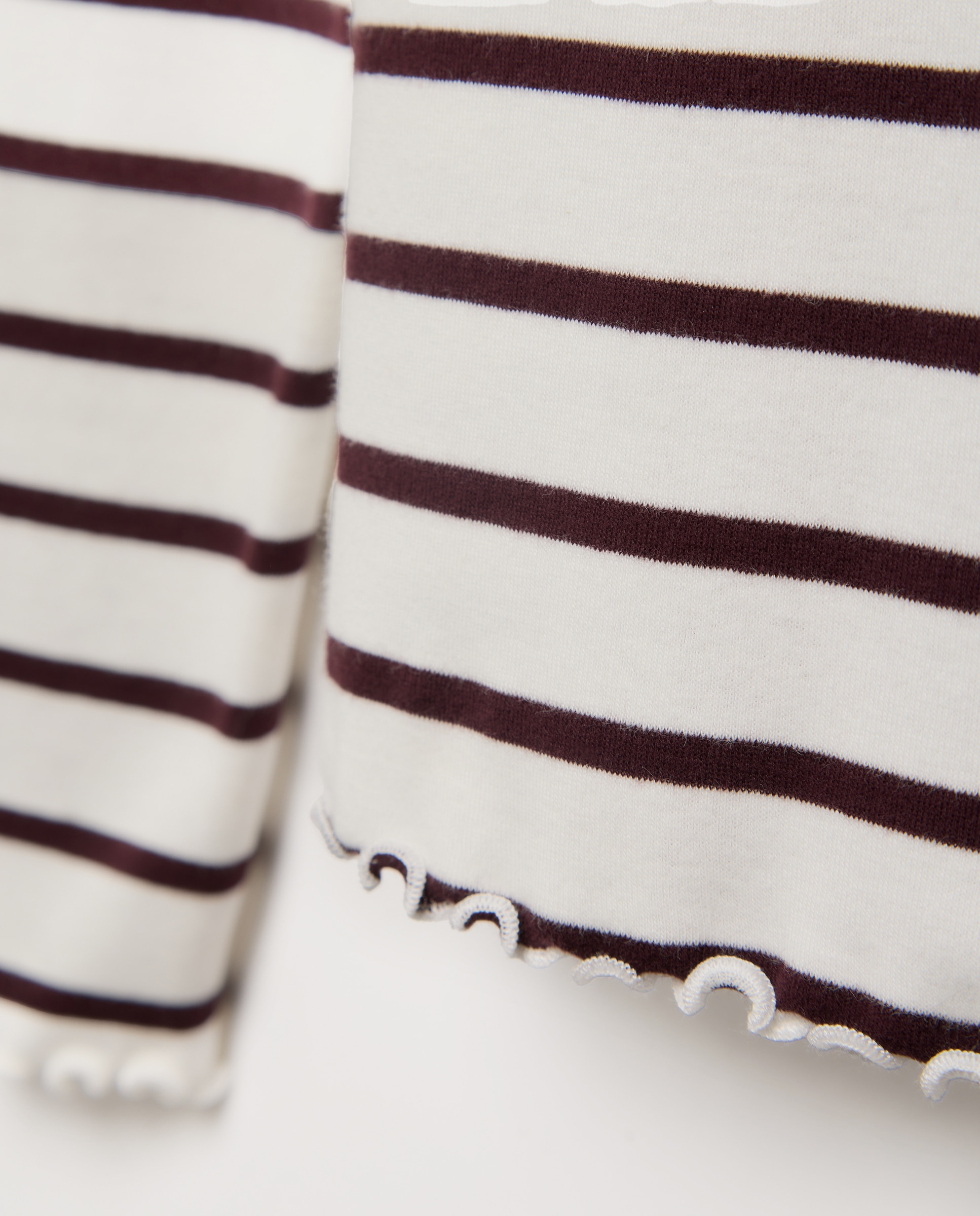 Camisola de mulher com manga comprida Branco-5