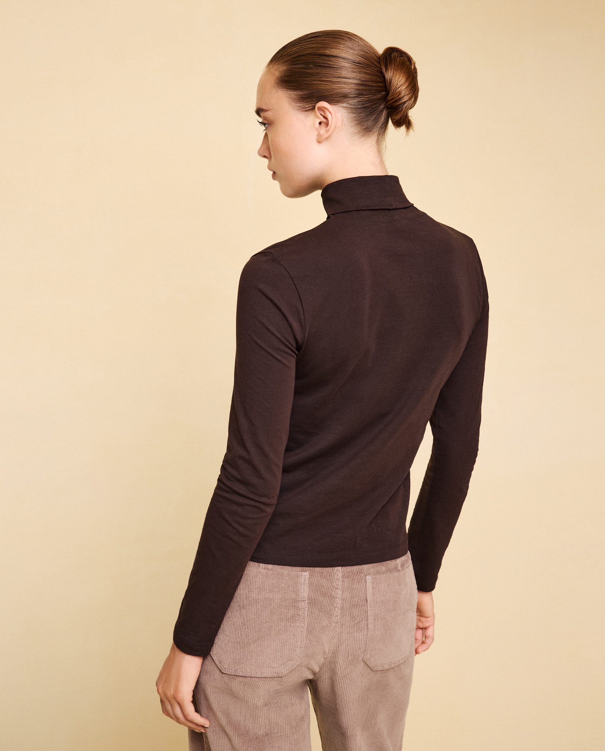 Camiseta manga larga de mujer - Easy Wear - Marrón Marrón-3