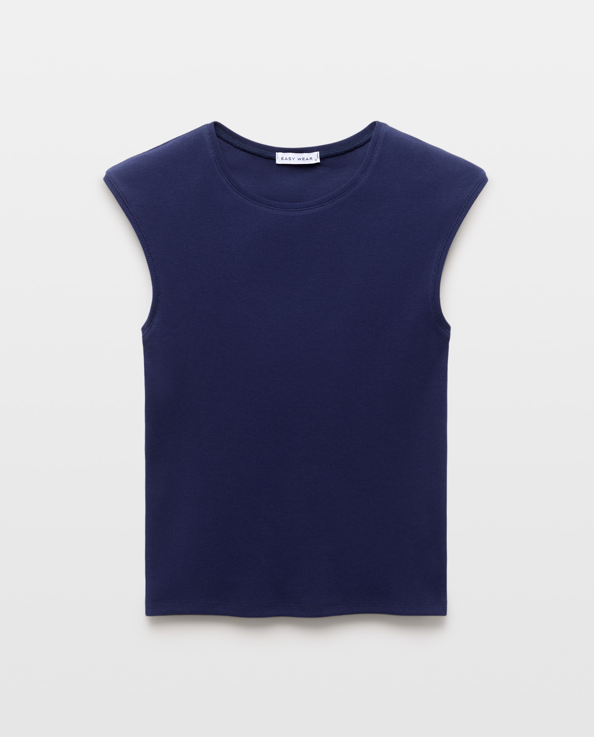 Camiseta lisa de manga corta de mujer - Easy Wear - Azul marino Azul marino-4