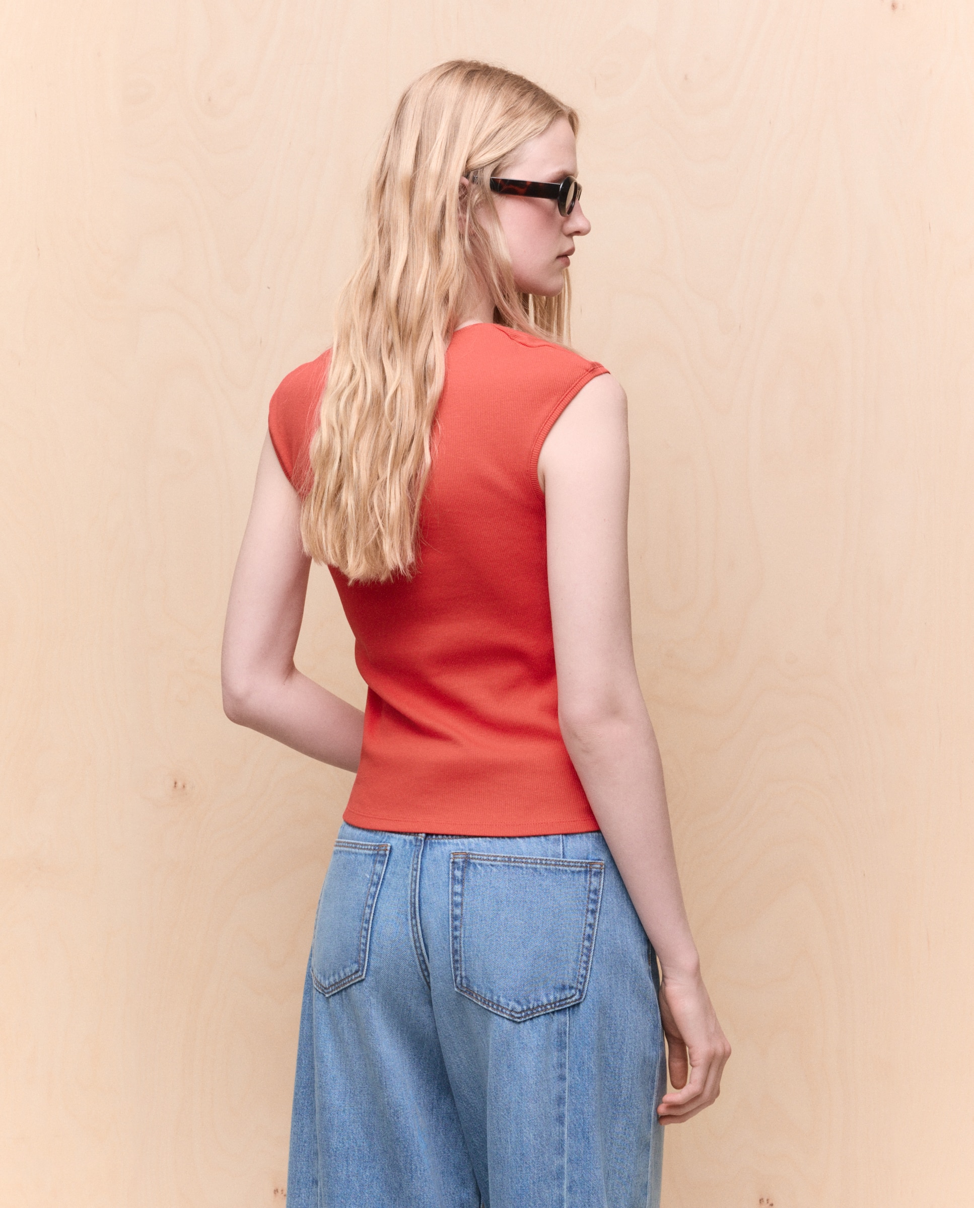 Camiseta lisa de manga corta de mujer - Easy Wear - 600 Rojo 600 Rojo-3