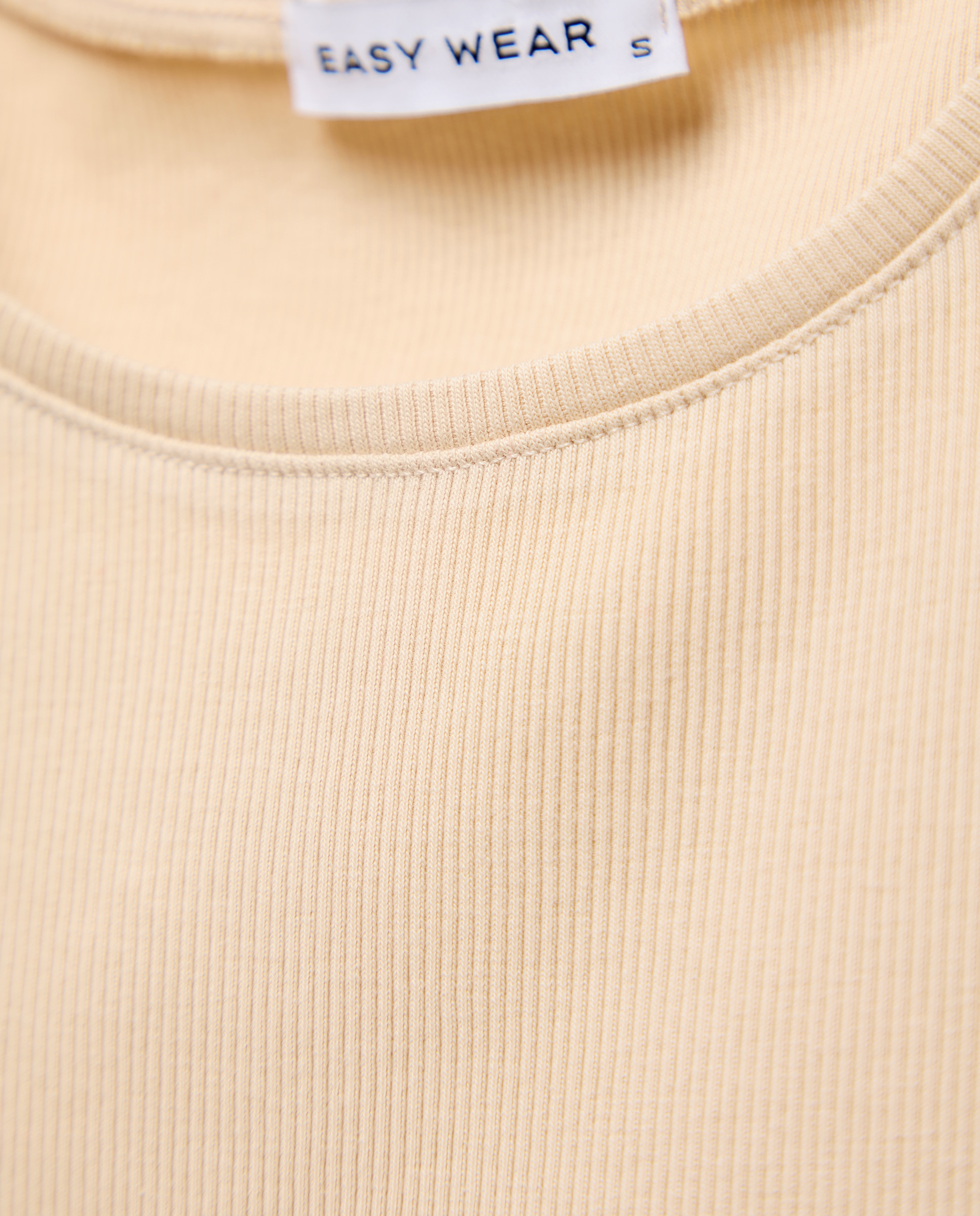 Camiseta lisa de manga corta de mujer - Easy Wear - Beige Beige-5
