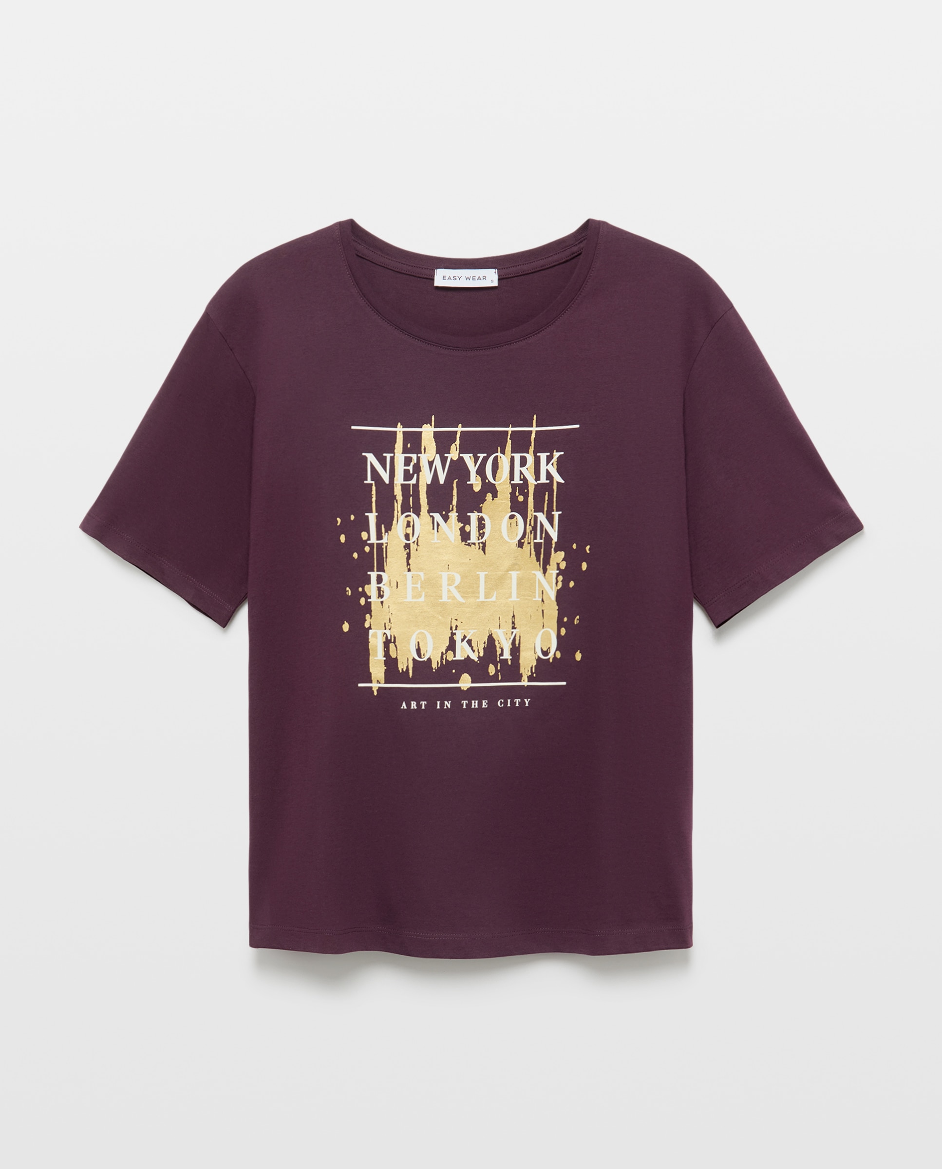 Camiseta manga corta de mujer - Easy Wear - Ciruela Ciruela-4