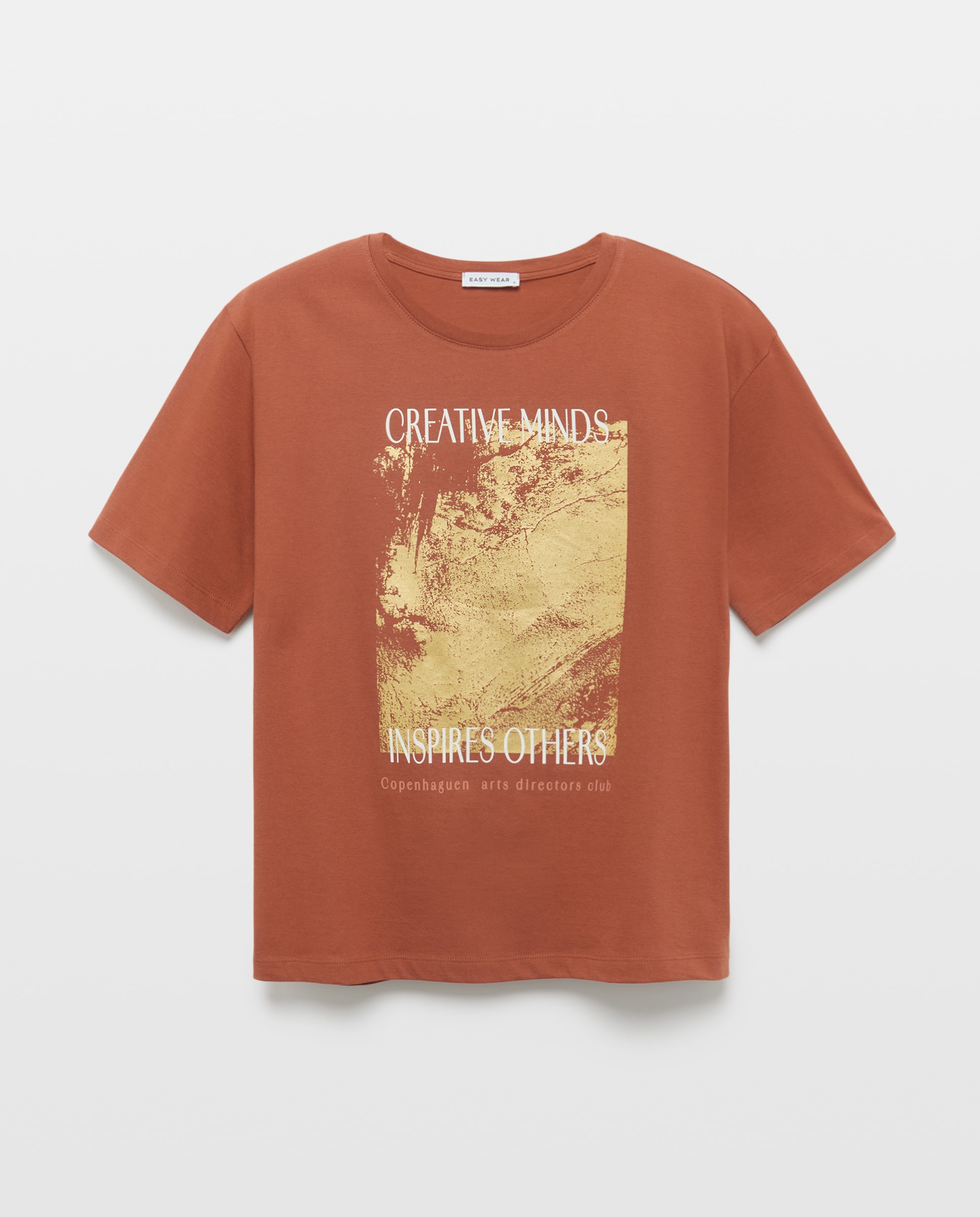 T-shirt de mulher com manga curta 770 Terracota-5