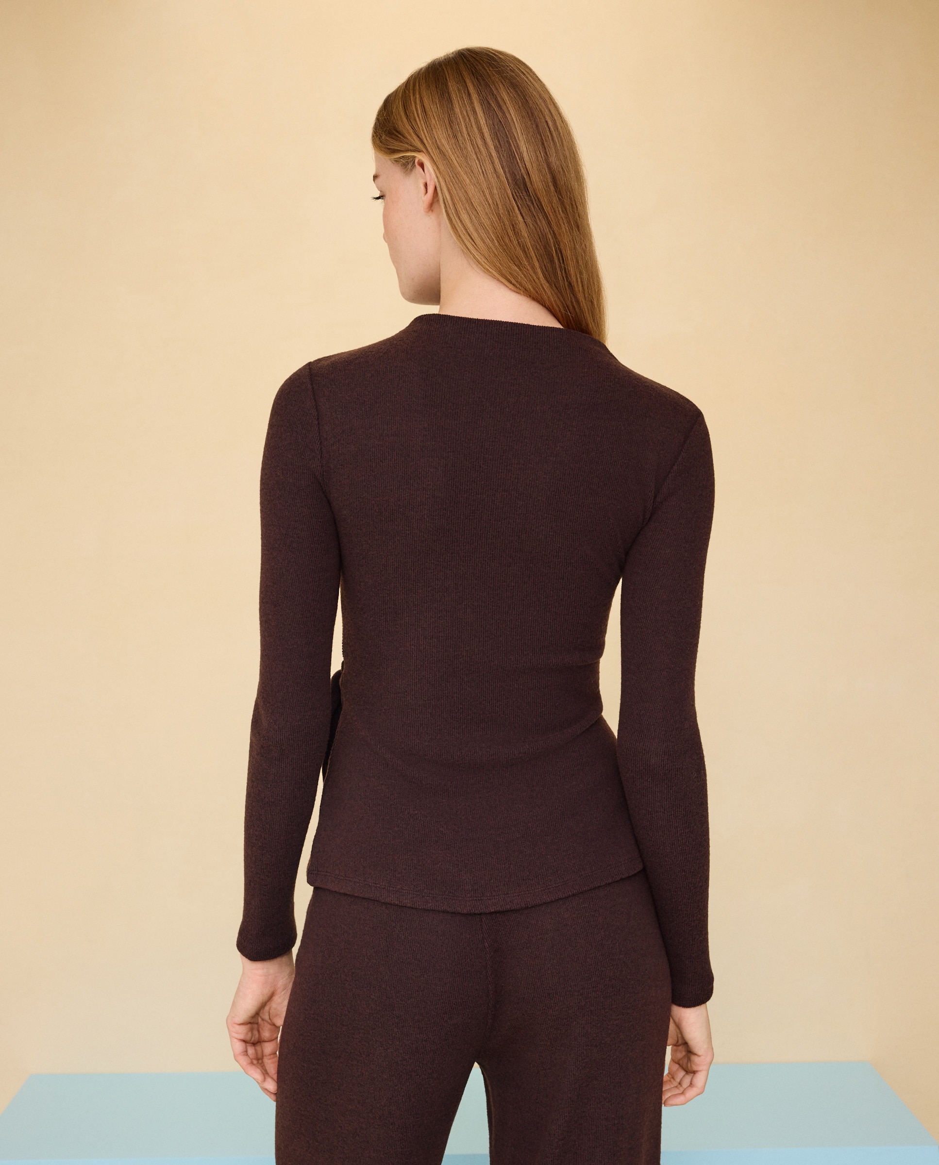 Camiseta manga larga de mujer - Easy Wear - Marrón Marrón-3