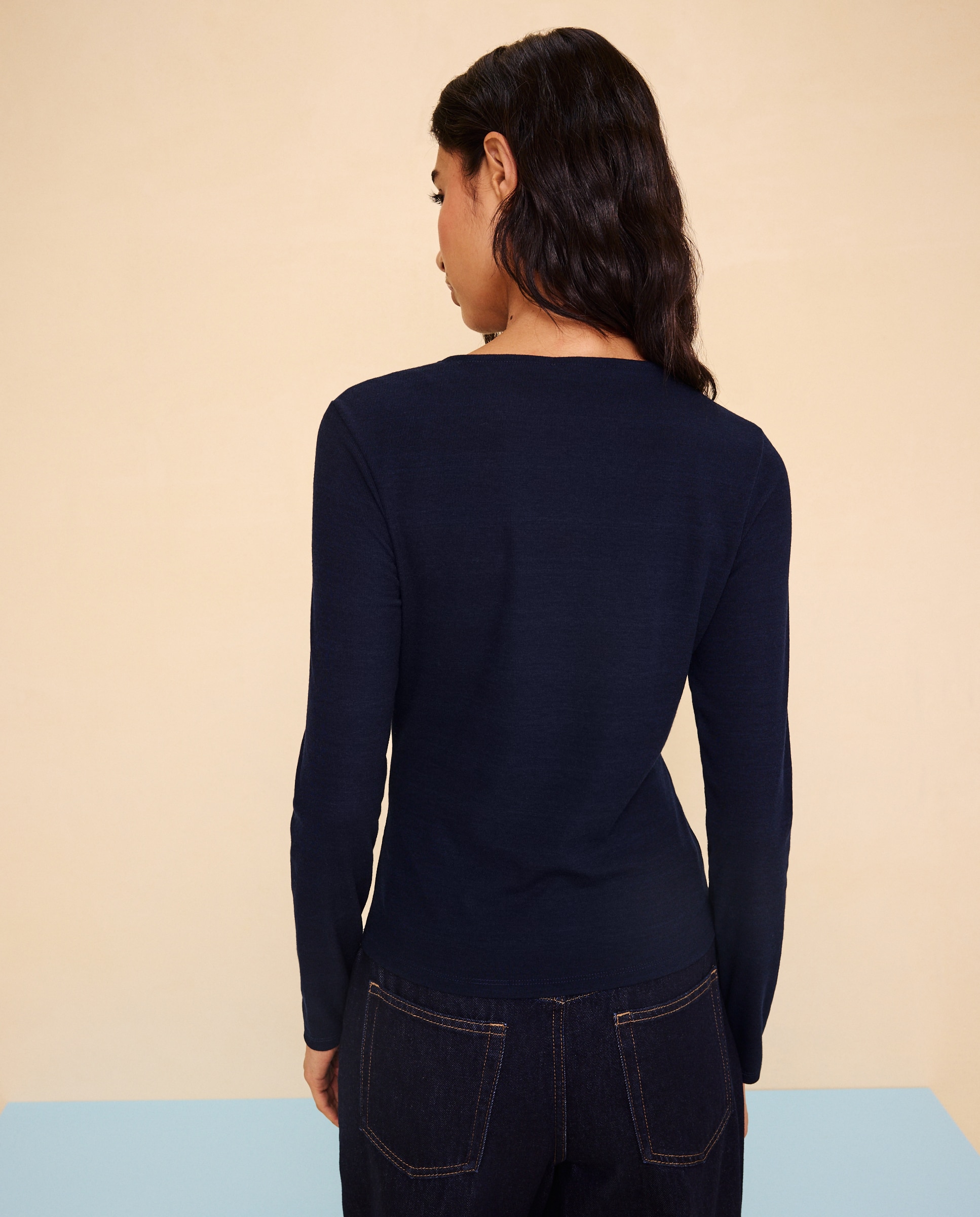 Camiseta manga larga de mujer - Easy Wear - Azul marino Azul marino-3