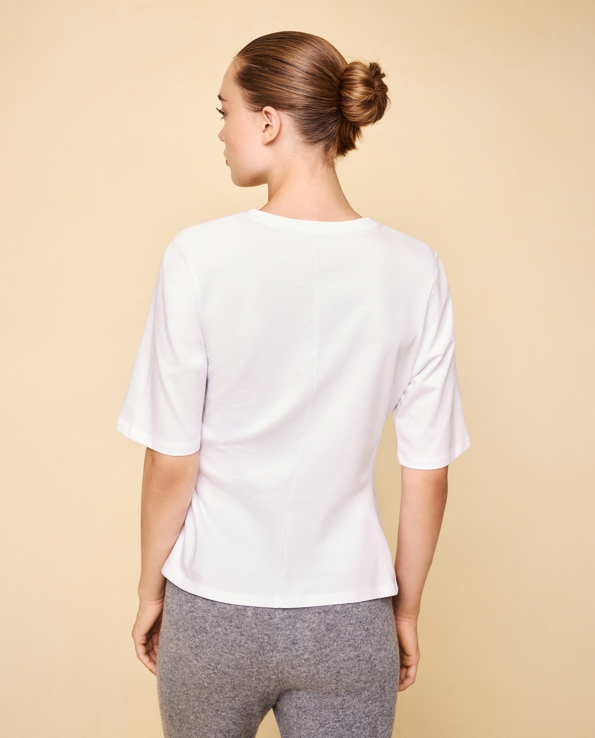 Camiseta manga corta de mujer - Easy Wear - Blanco Blanco-3