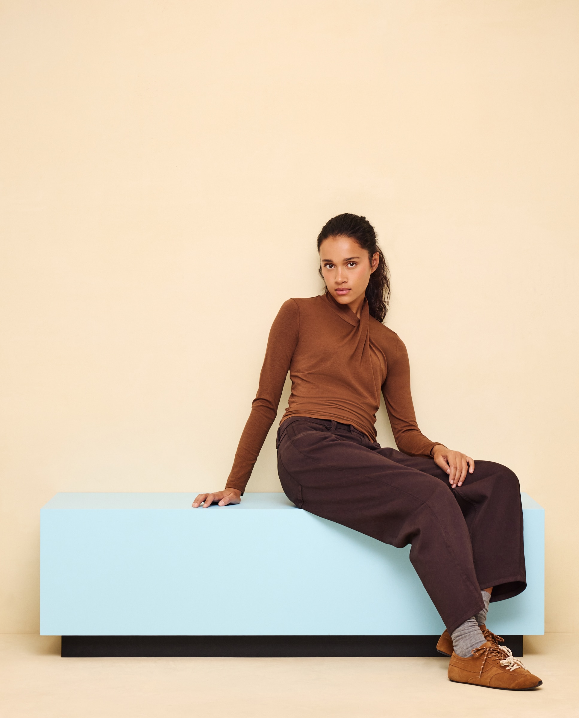 Camiseta manga larga de mujer - Easy Wear - 730 Camel 730 Camel-2