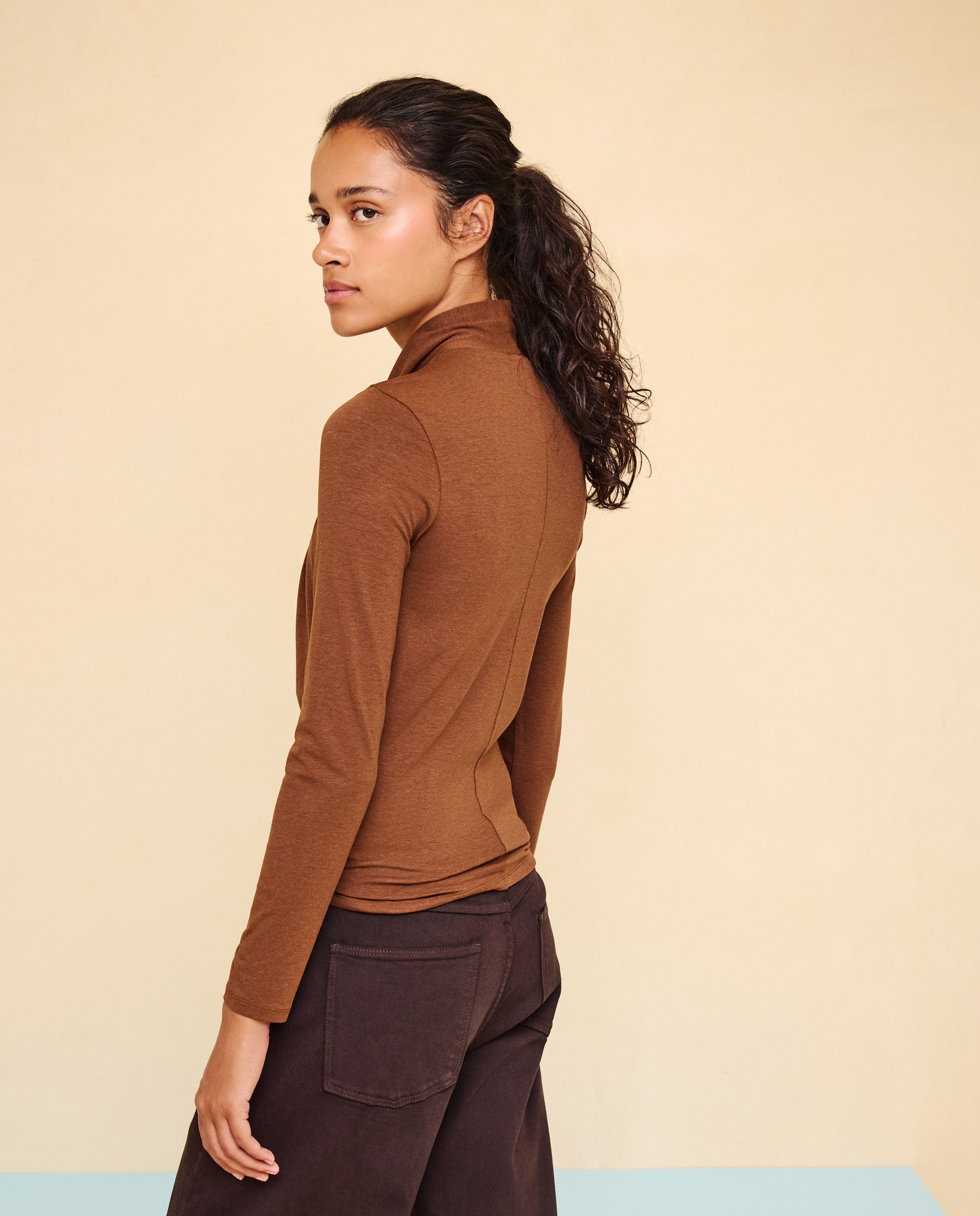 Camiseta manga larga de mujer - Easy Wear - 730 Camel 730 Camel-3